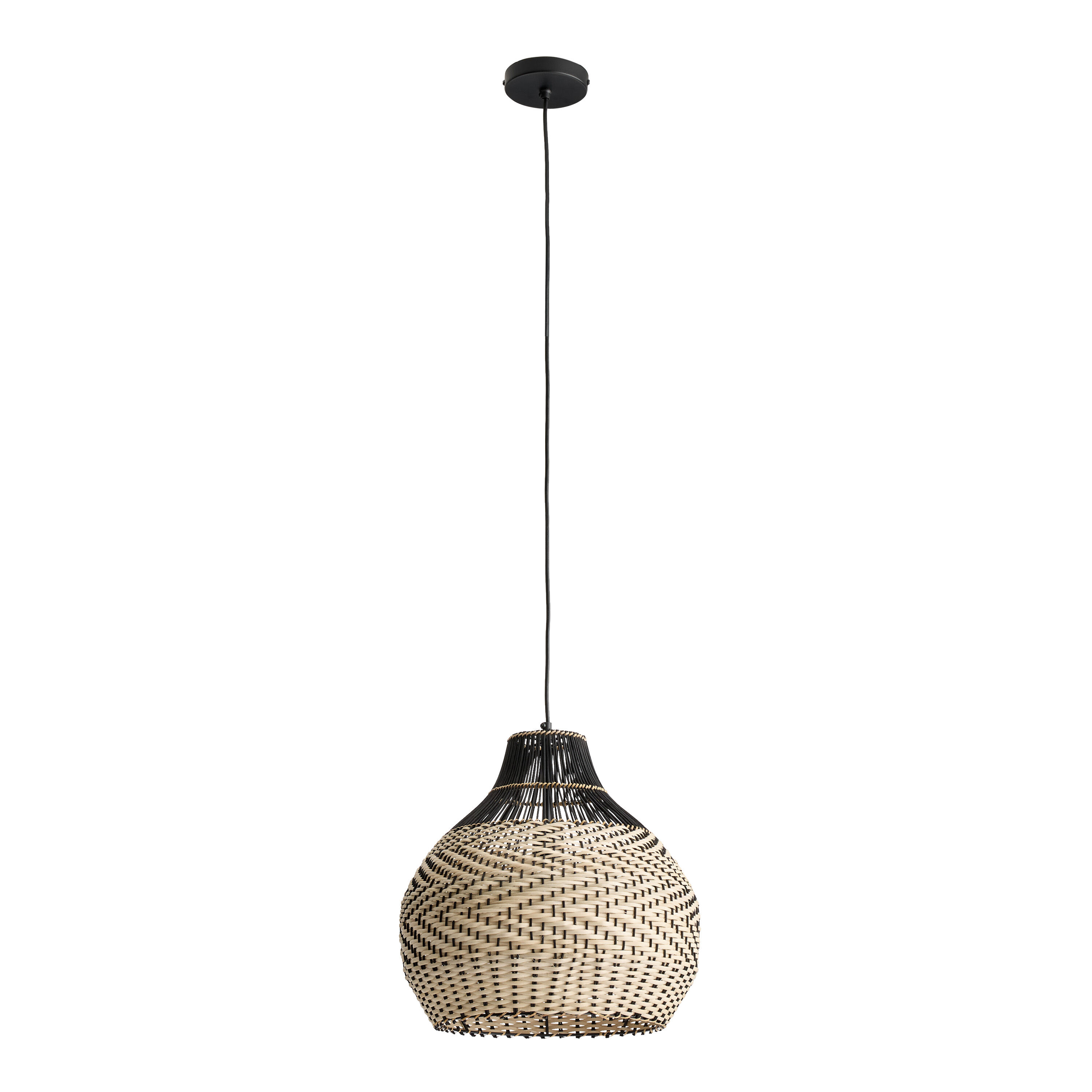 Rattan bell pendant light discount