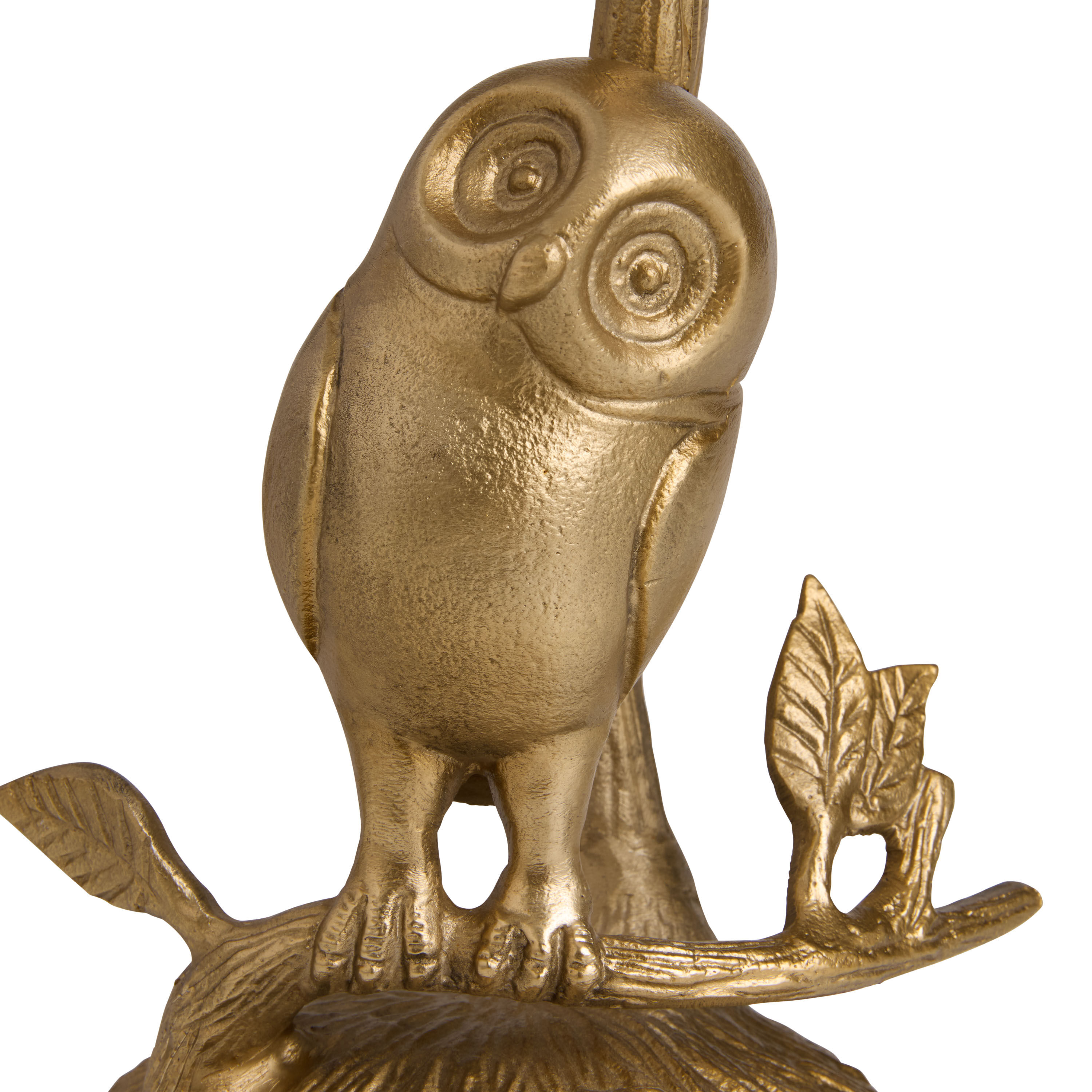 Gold owl lamp top