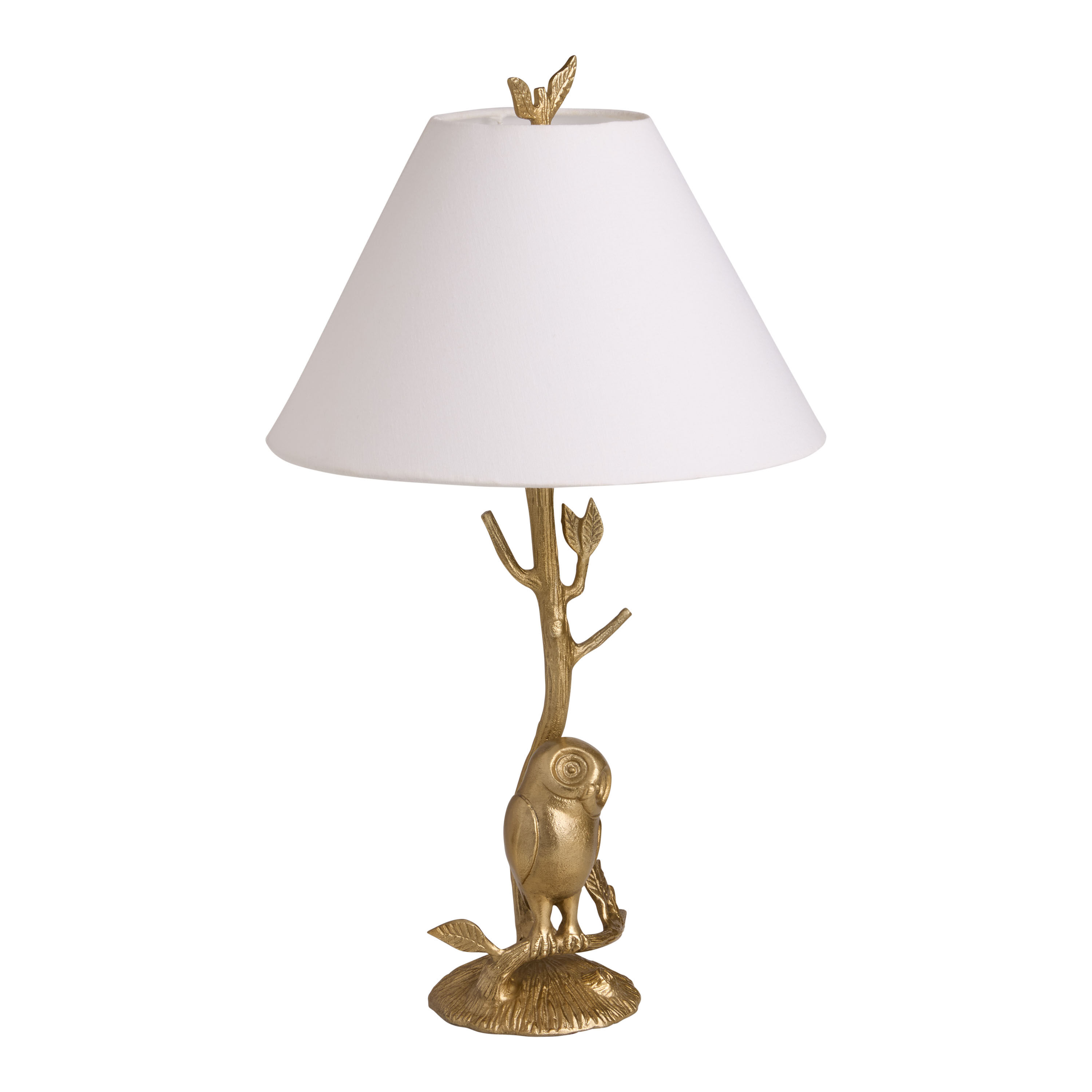 Gold owl lamp top