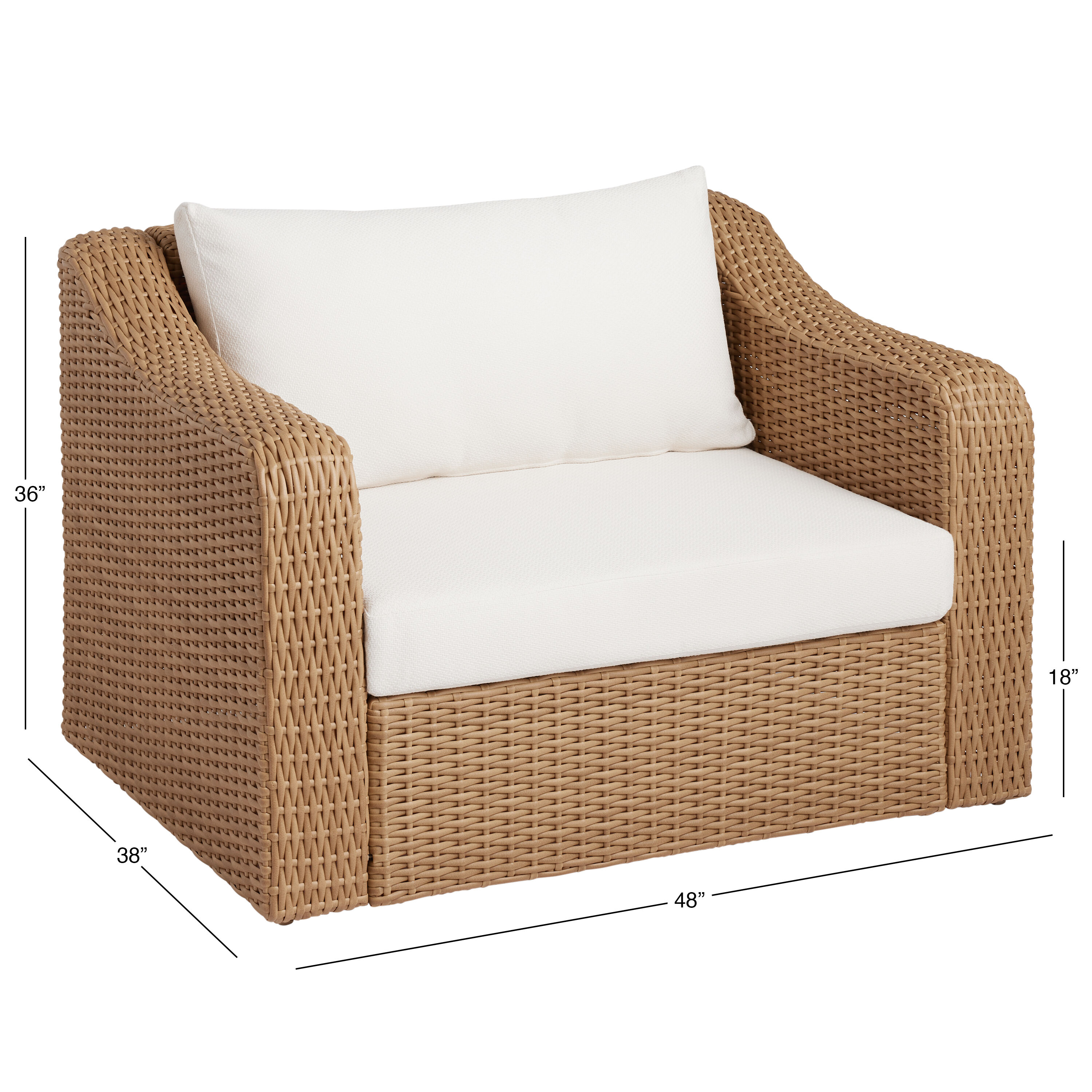 San Marcos Oversized All Weather Wicker Outdoor Armchair World Market