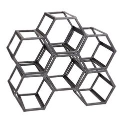 Black Hexagonal Wine Rack