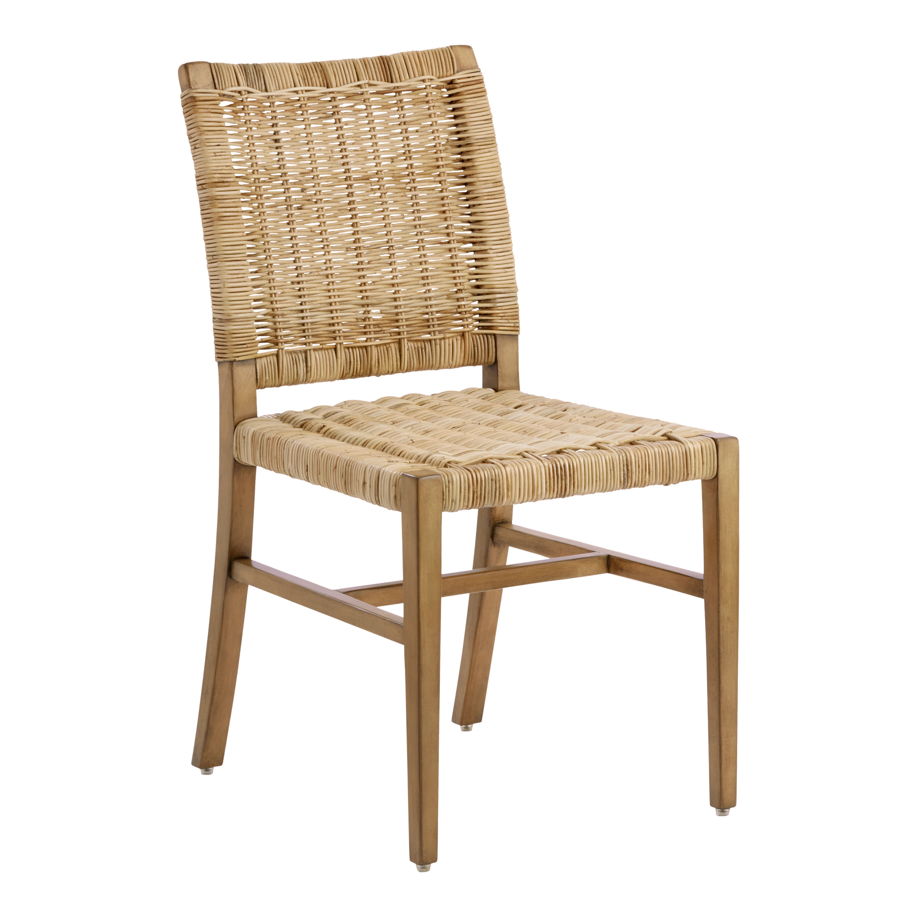 Timber and rattan dining chairs deals