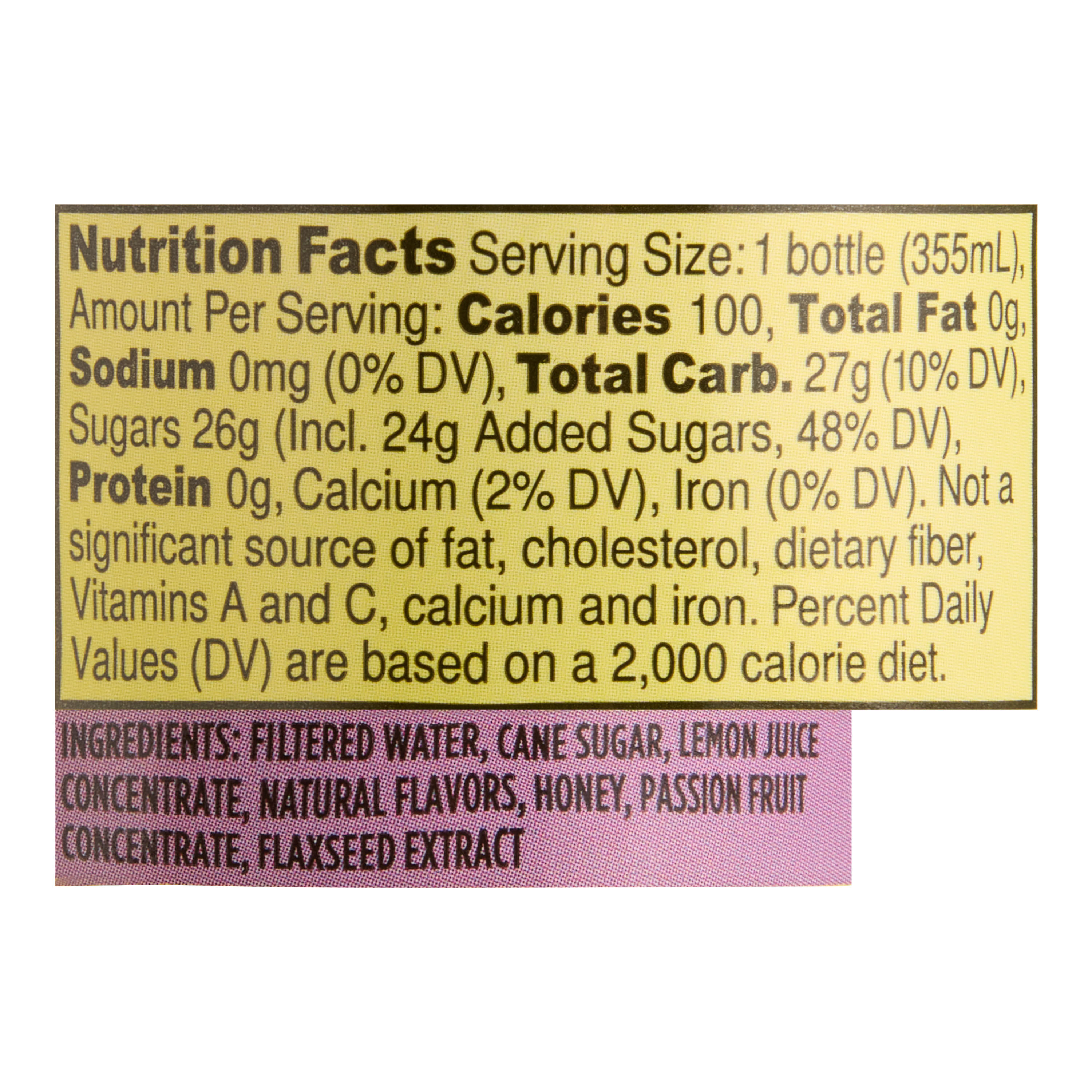 Me & The Bees Lemonade With Passion Fruit