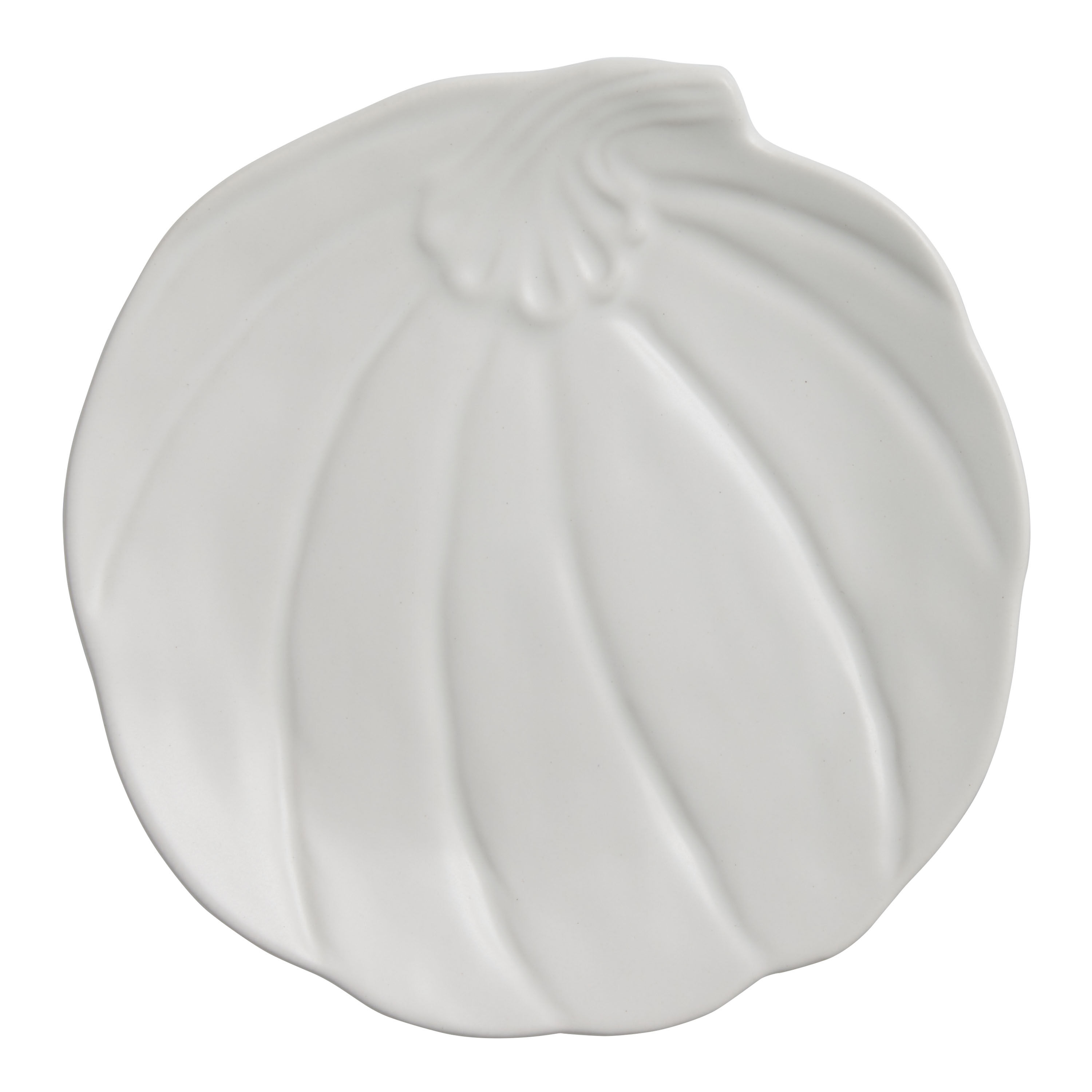 White Pumpkin Figural Appetizer Plate image number 0