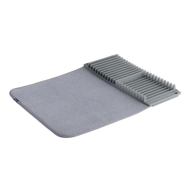 Umbra Gray UDry Folding Microfiber Dish Drying Mat - World Market