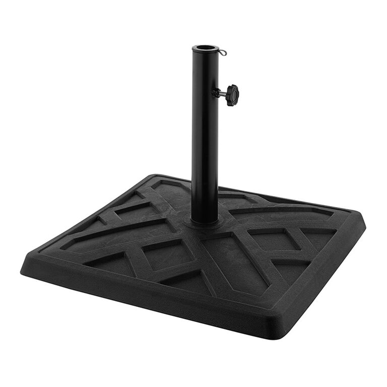 Square Black Geometric Patio Umbrella Stand image number 1