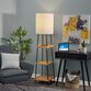 Rowland Floor Lamp With Shelves, USB and Charging Pad image number 5