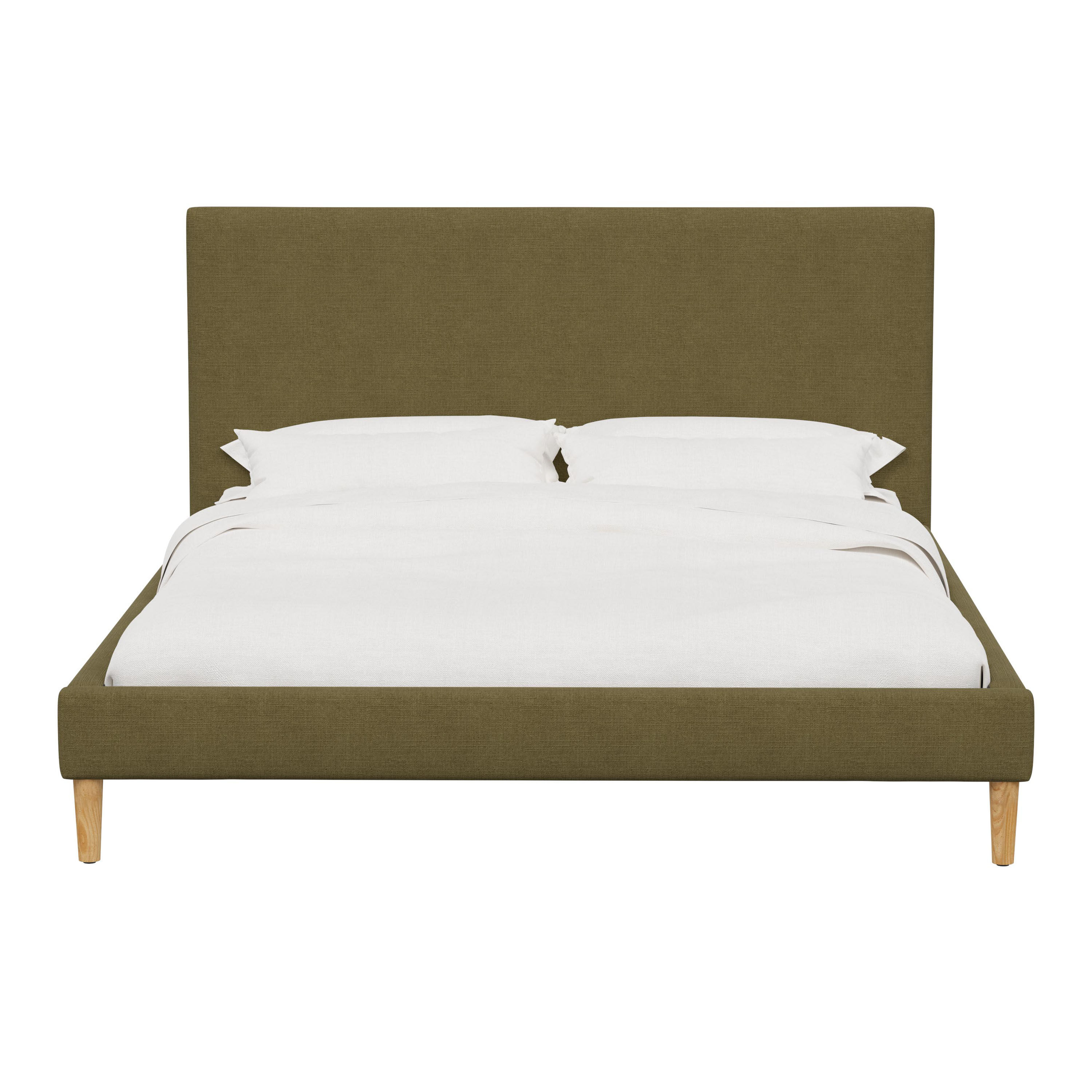 Evander Linen Upholstered Platform Bed image number 1