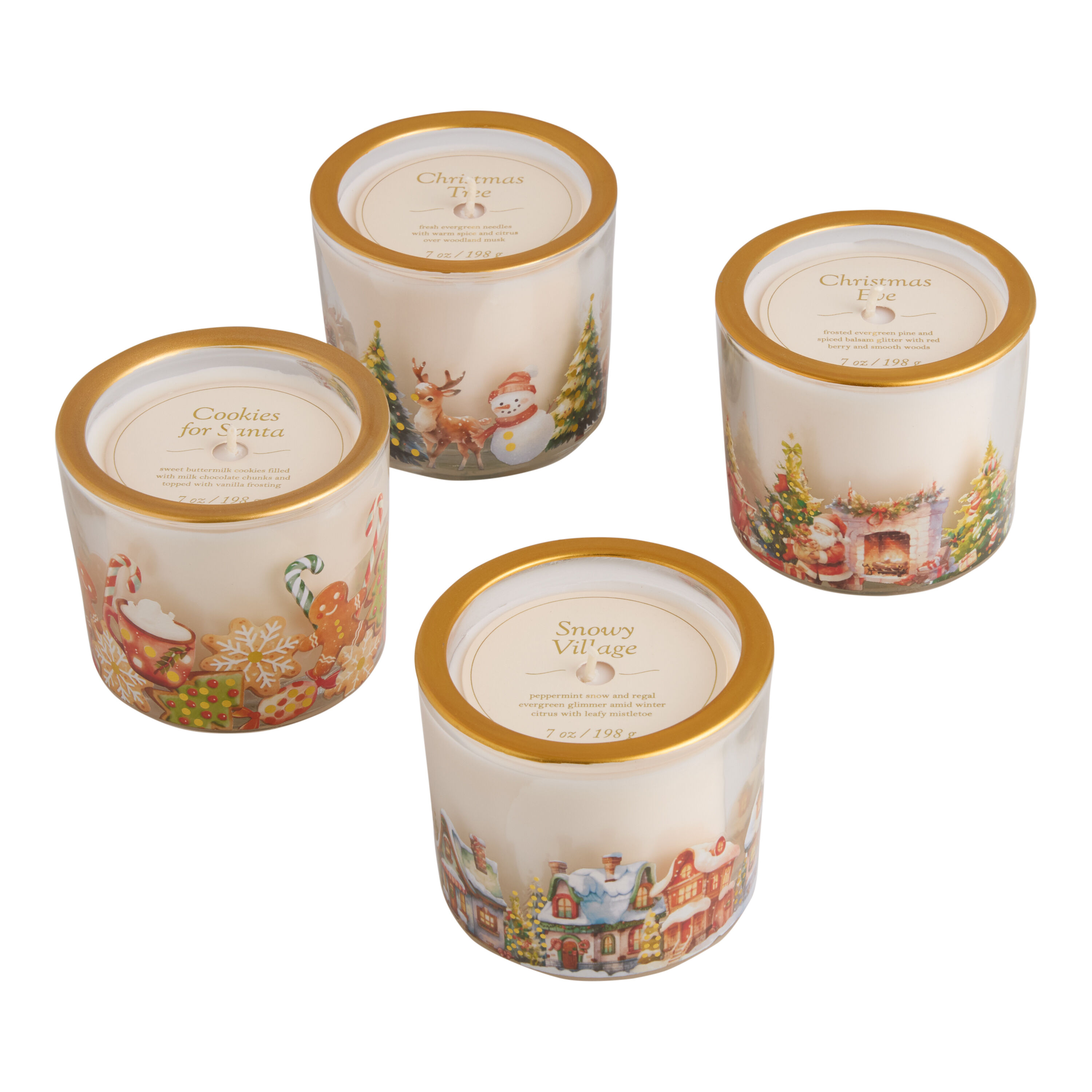 Vintage Holiday Gold Rim Scented Candle image number 1