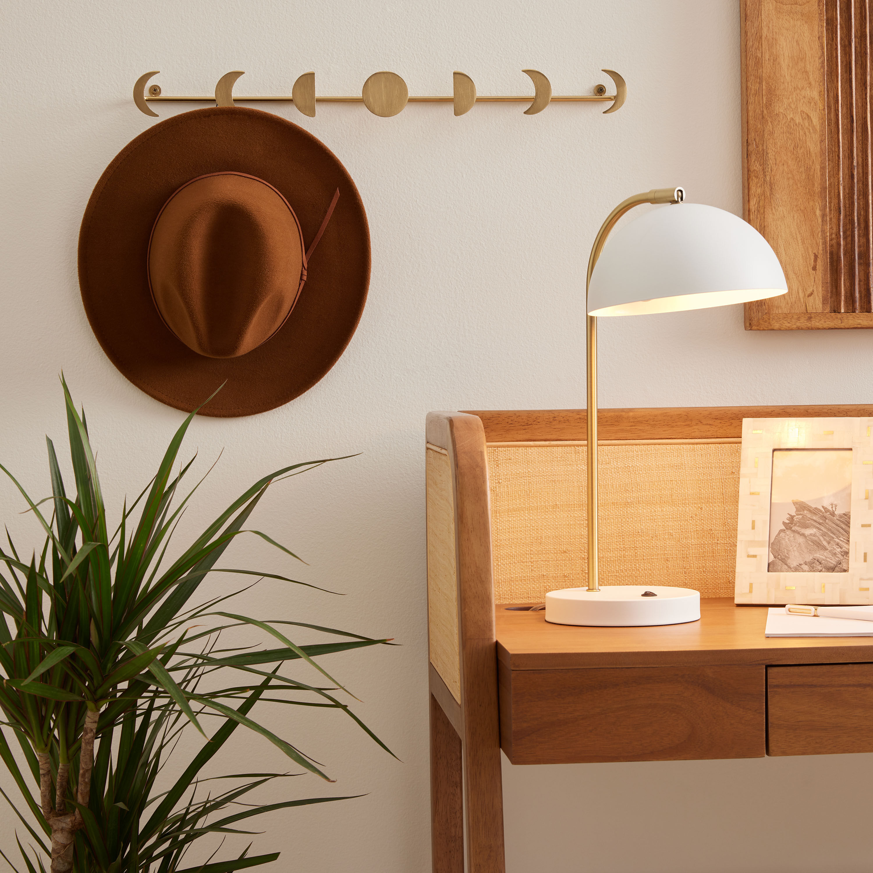 Gold Moon Phases Wall Rack