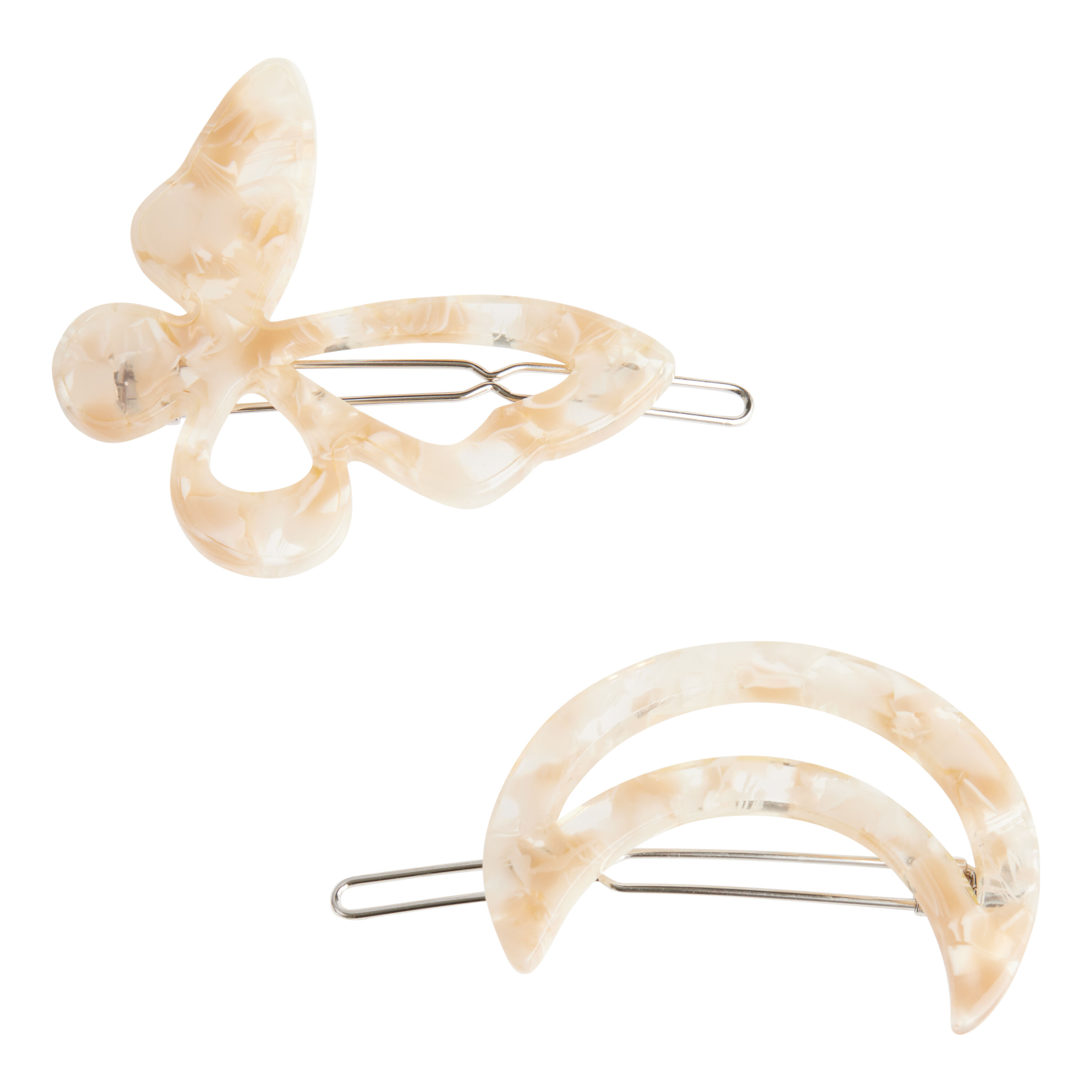 Ivory butterfly online hair clips