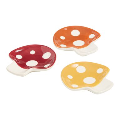 Ceramic Mushroom Tea Rests Set of 3 Ceramic Mushroom Tea Rests Set of 3