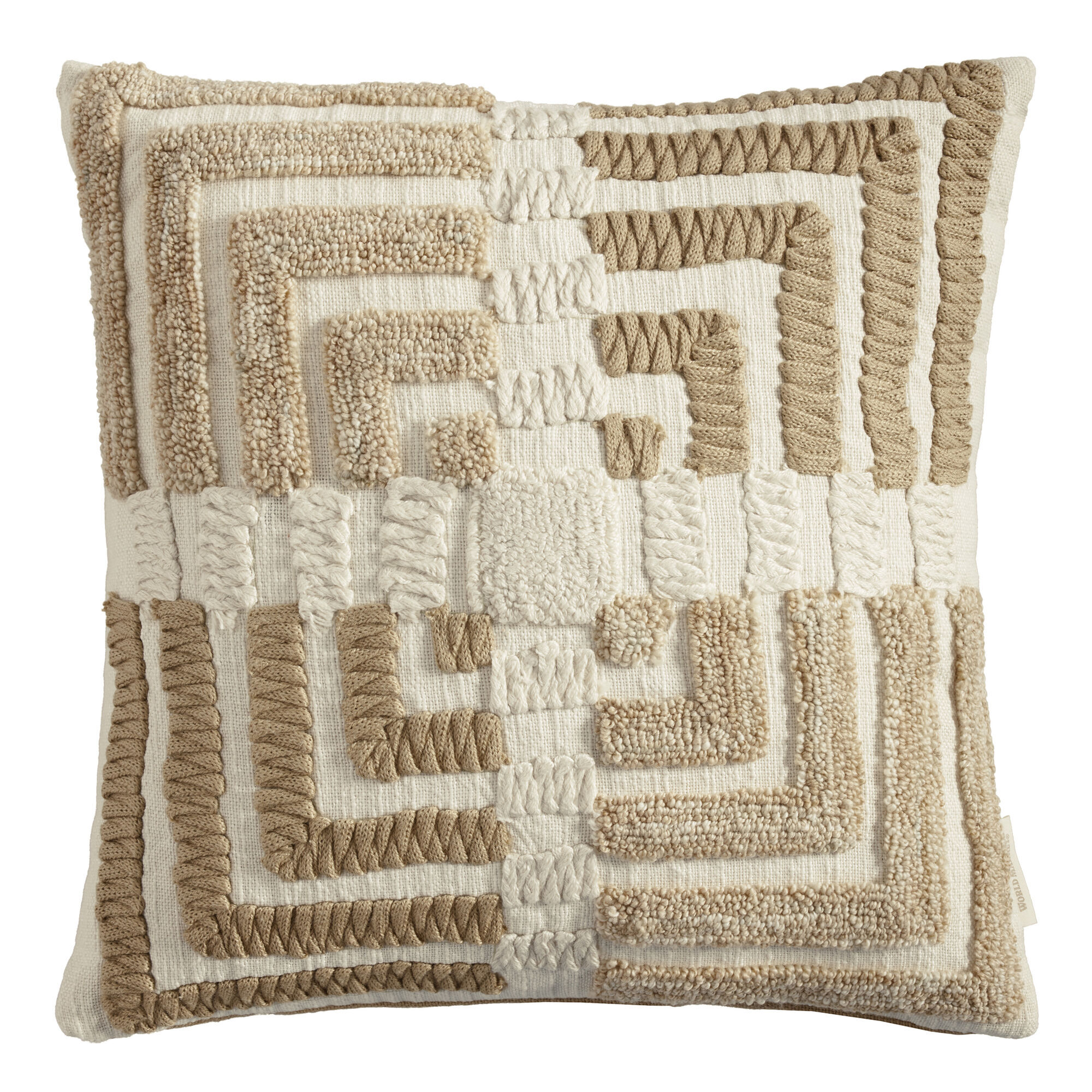 Taupe and best sale white throw pillows