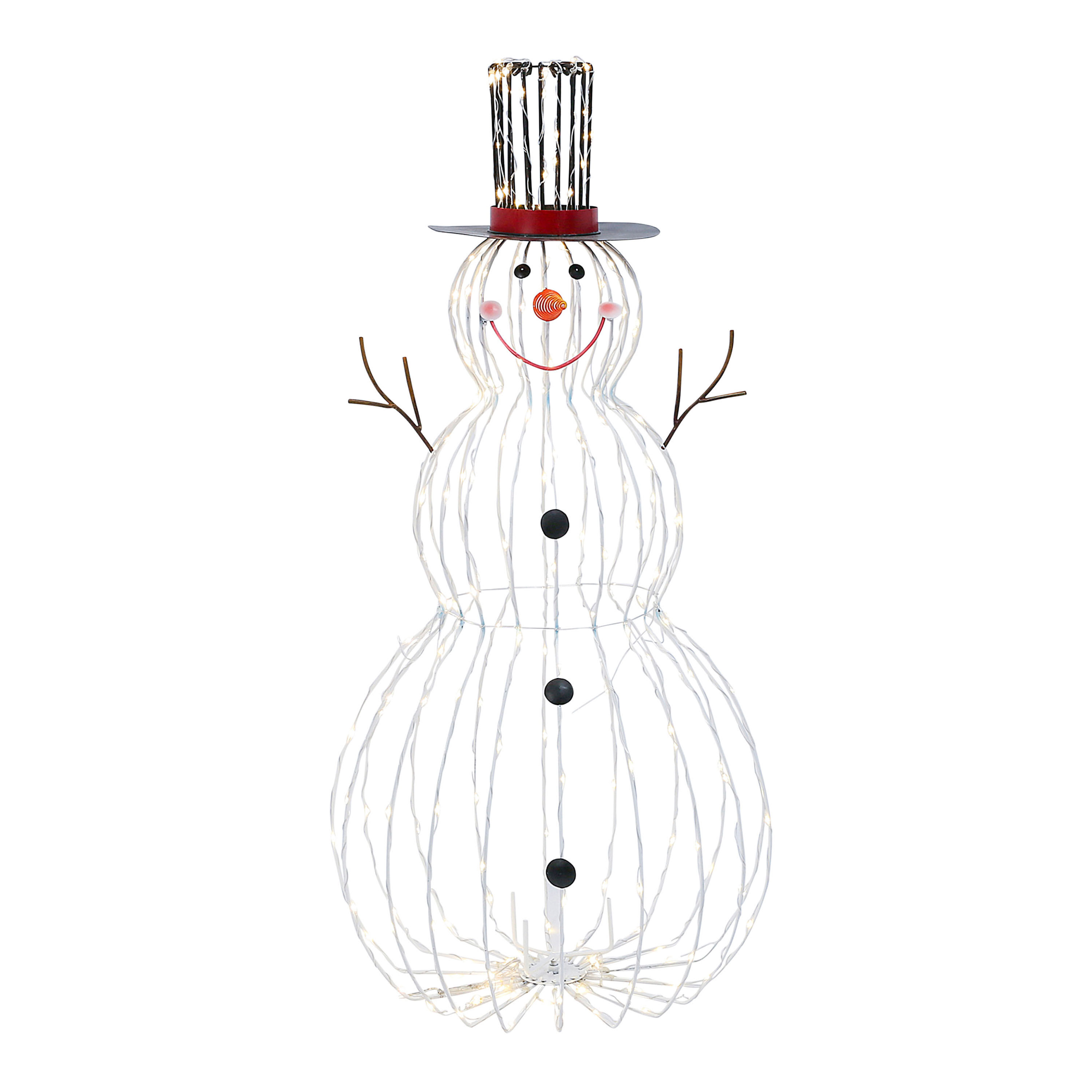 Jolly Wire Snowman Pre Lit LED Electric Outdoor Decor