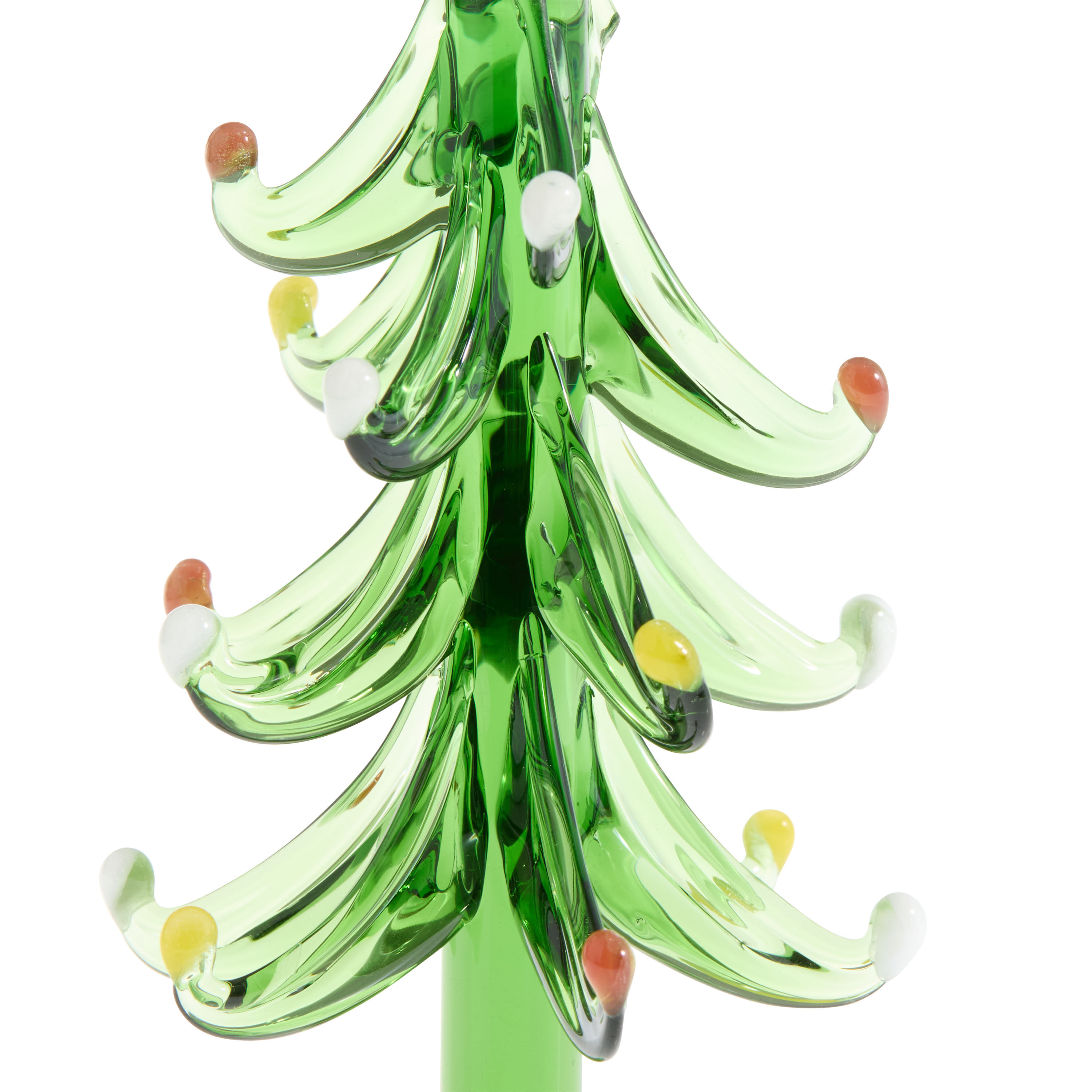 Green Christmas Tree Figural Stem Wine Glass image number 1