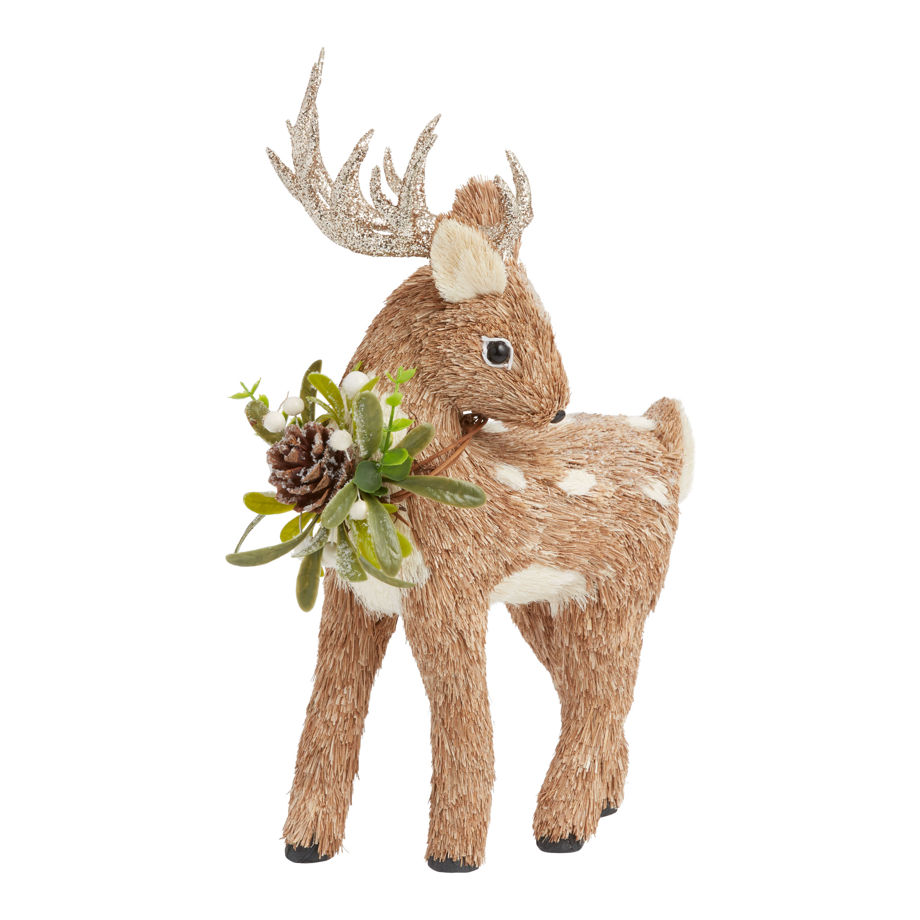 Brown Sisal Standing Reindeer Decor image number 1