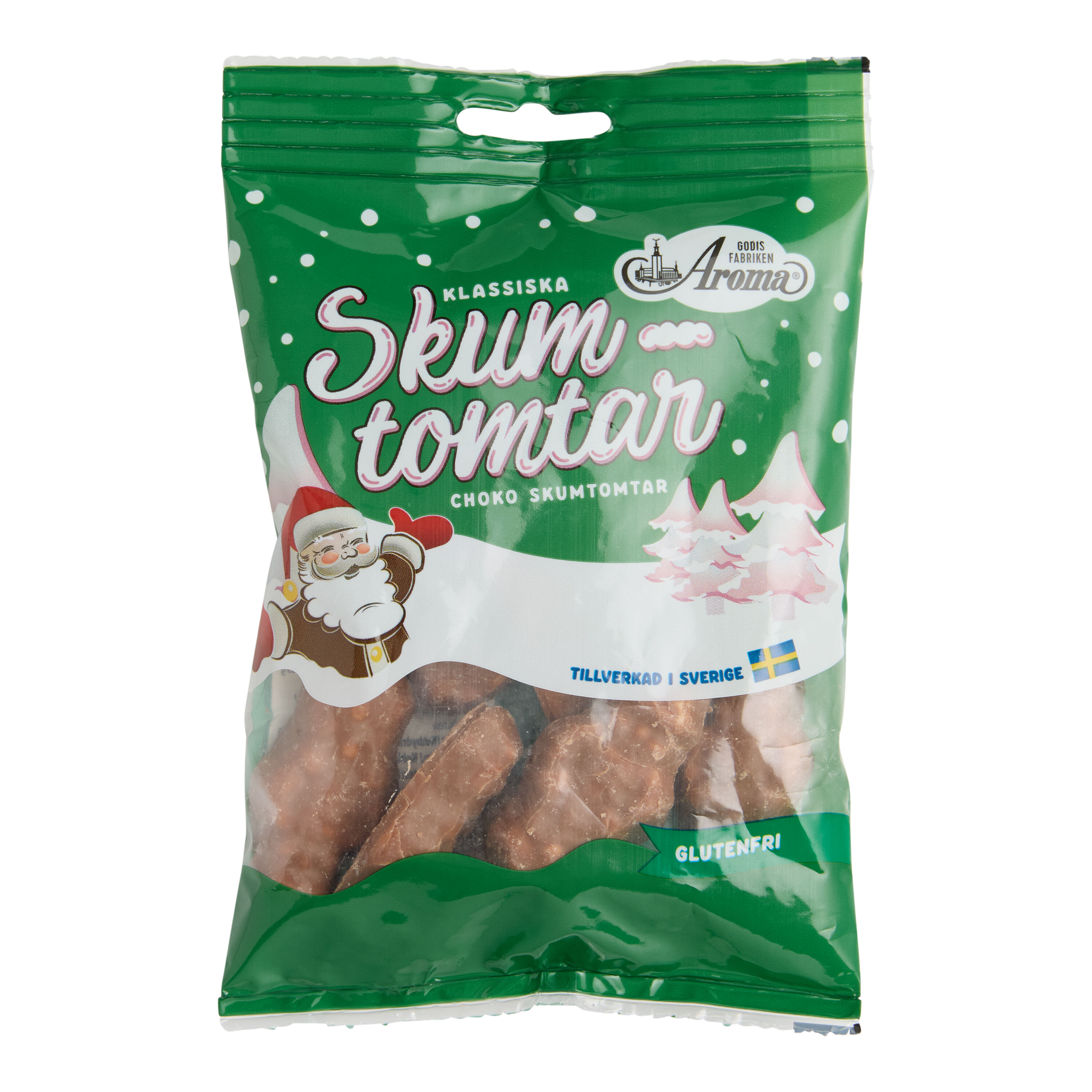 Aroma Skum-tomtar Chocolate Santa Swedish Gummy Candy image number 0