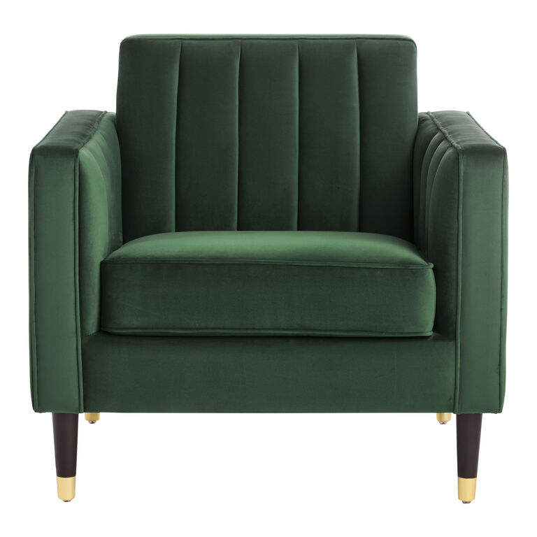 Leanna Channel Tufted Velvet Club Chair image number 3