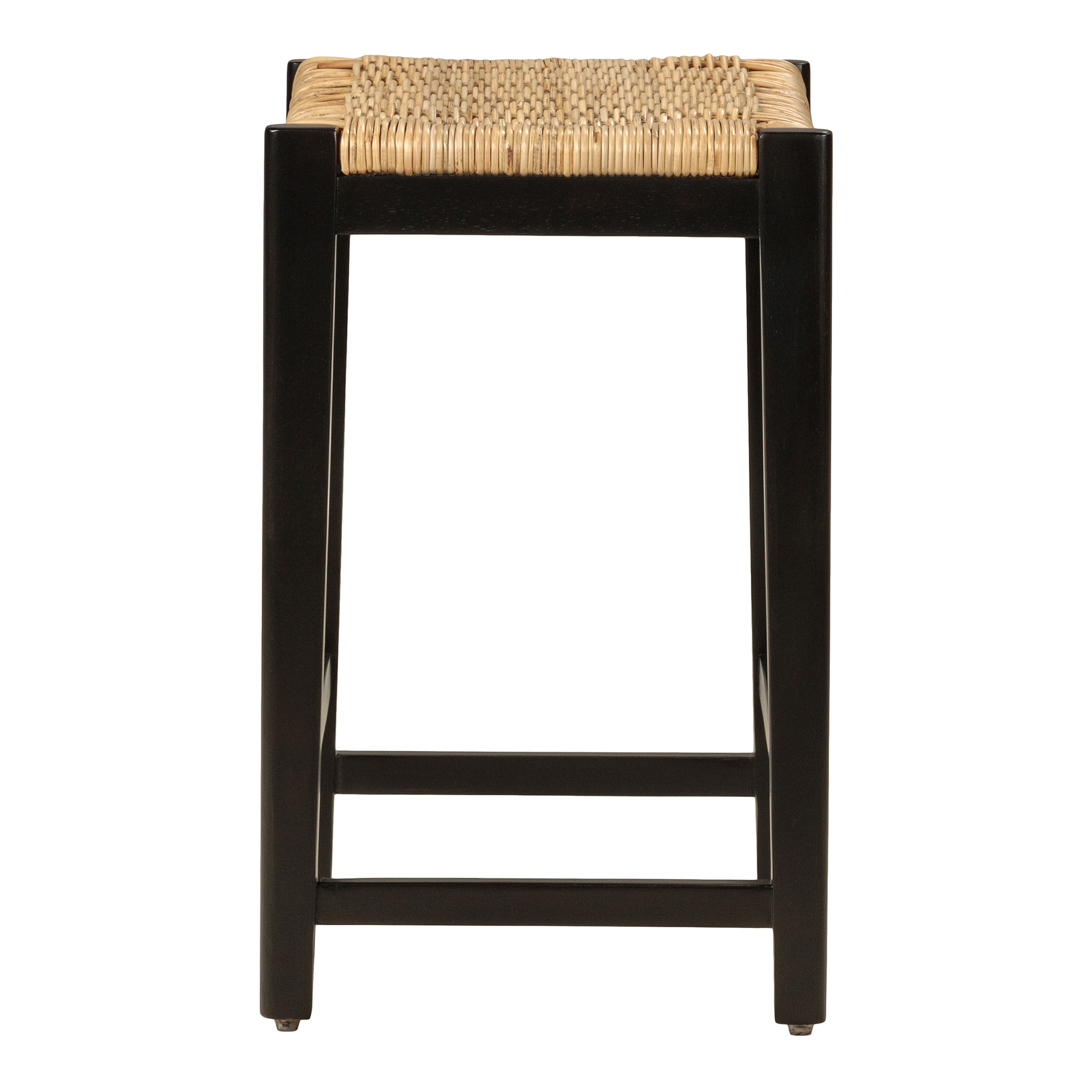 Amolea Wood and Rattan Backless Counter Stool World Market