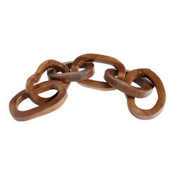 Teak Wood Chain Link Decor