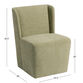 Roya Wingback Upholstered Rolling Dining Chair image number 6