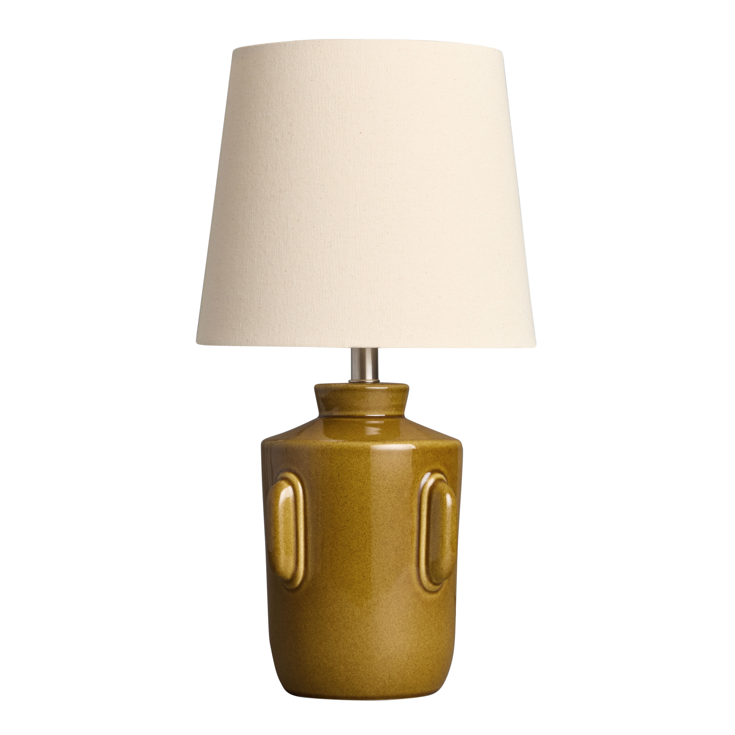 Yuma Mini Tonal Amber Ceramic Table Lamp by World Market