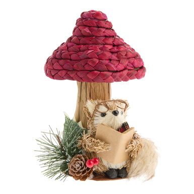 Natural Fiber Mushroom and Fox Decor Natural Fiber Mushroom and Fox Decor