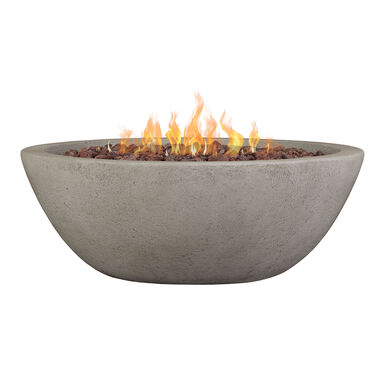 Portside Round Faux Stone Bowl Gas Fire Pit Portside Round Faux Stone Bowl Gas Fire Pit