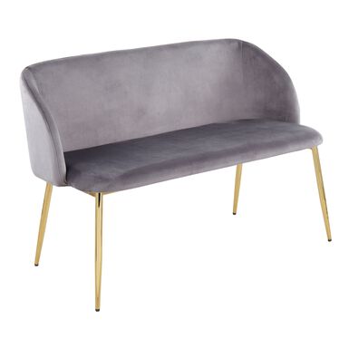 Maren Velvet and Gold Metal Loveseat Maren Velvet and Gold Metal Loveseat