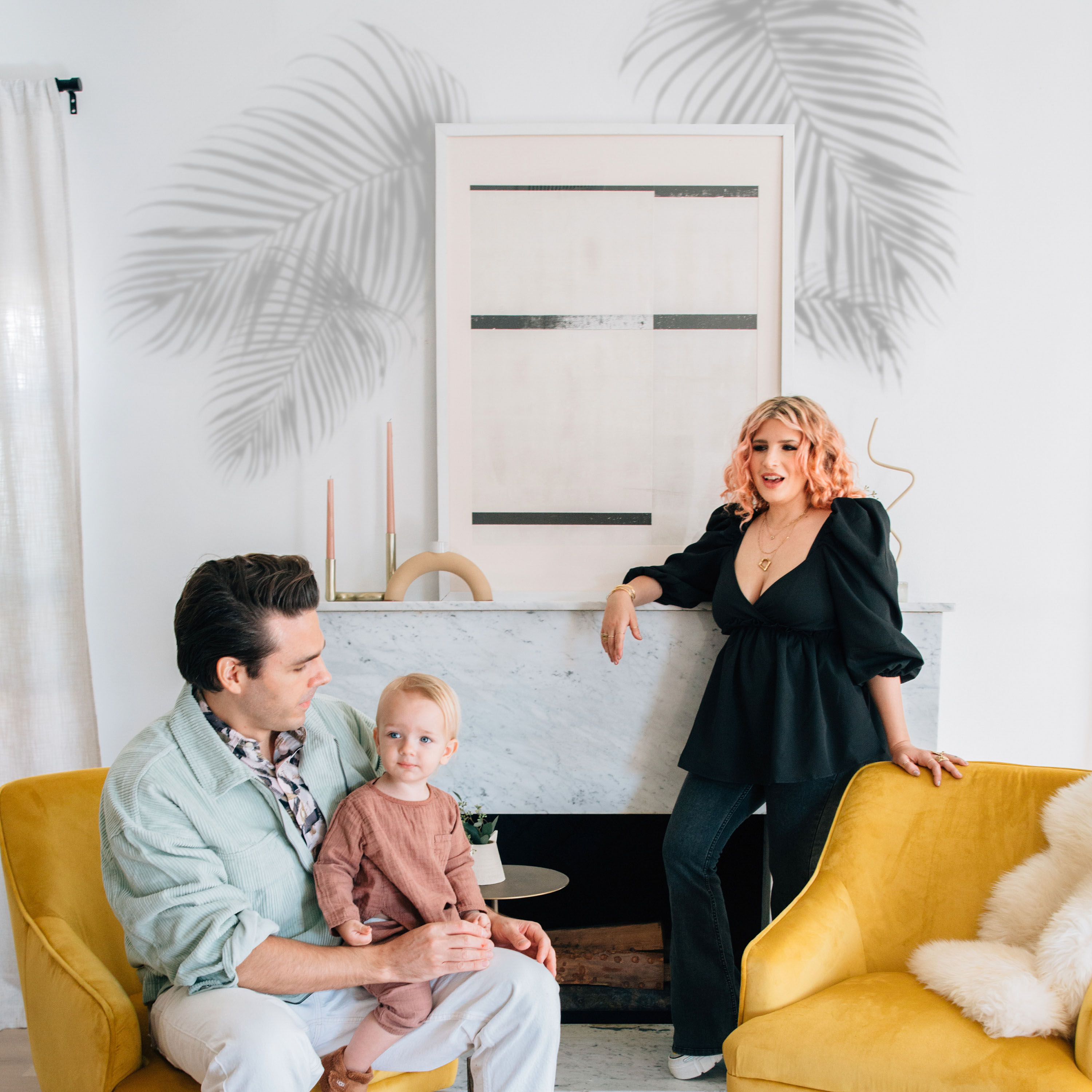 Mr. Kate Shadow Palm Peel and Stick Wall Decals 3 Piece image number 3