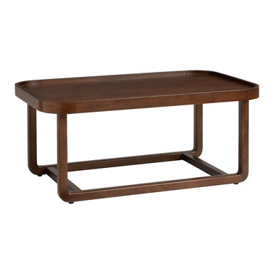 Brinley Deep Walnut Curved Tray Top Coffee Table Brinley Deep Walnut Curved Tray Top Coffee Table