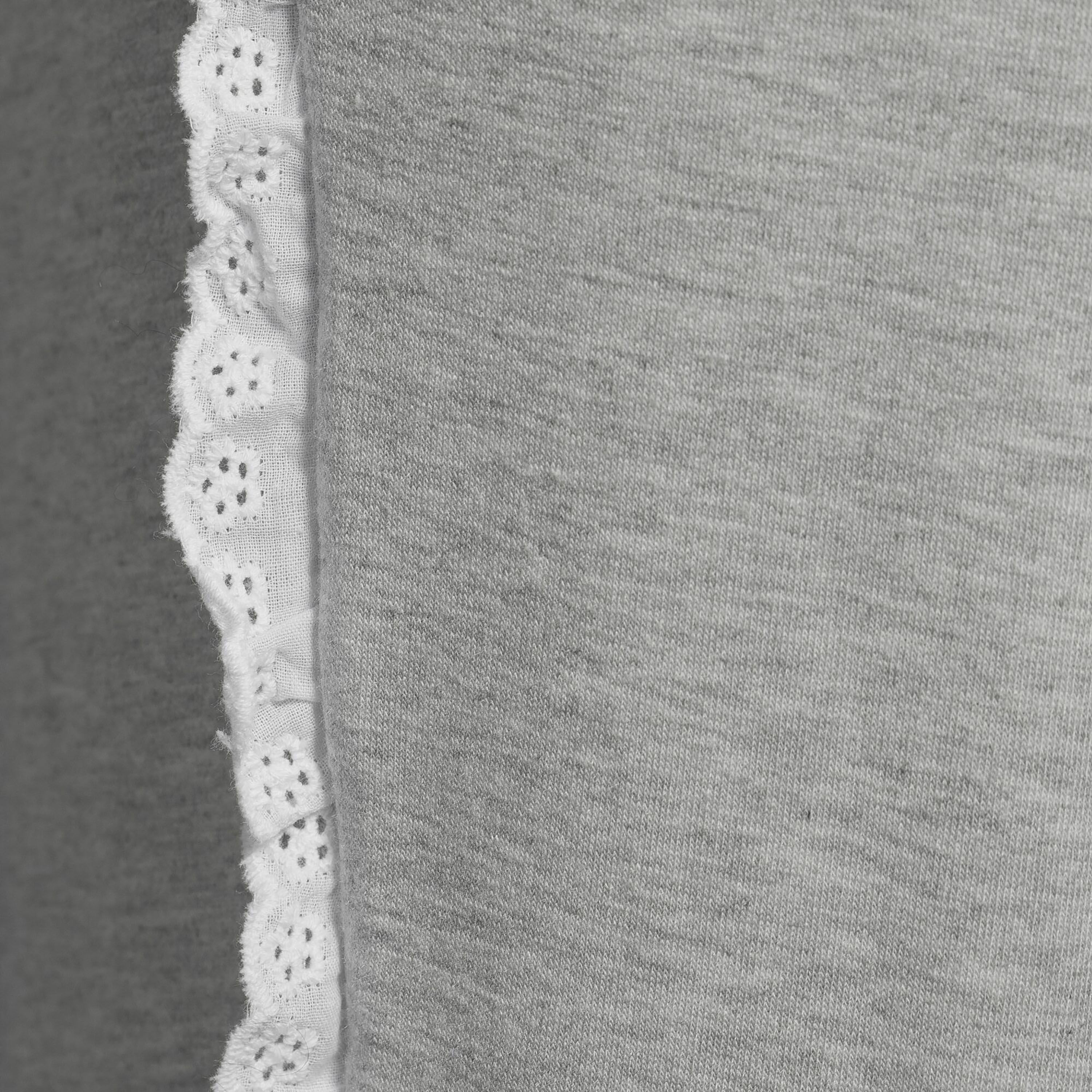 Heathered Gray Eyelet Lace Lounge Pants image number 2