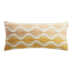 Extra Wide Wavy Lines Indoor Outdoor Lumbar Pillow