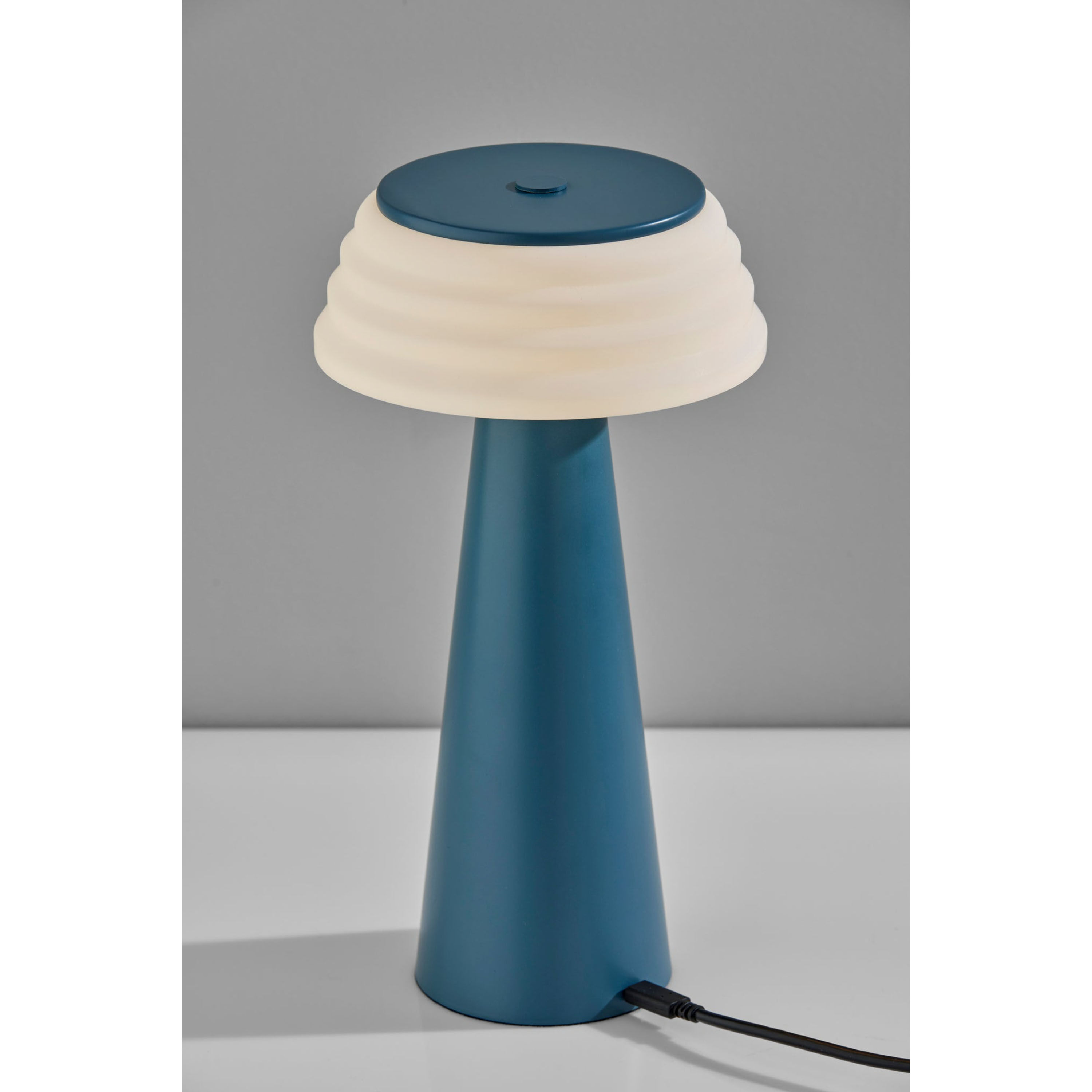 Brewer Modern Wavy Rechargeable LED Table Lamp image number 4
