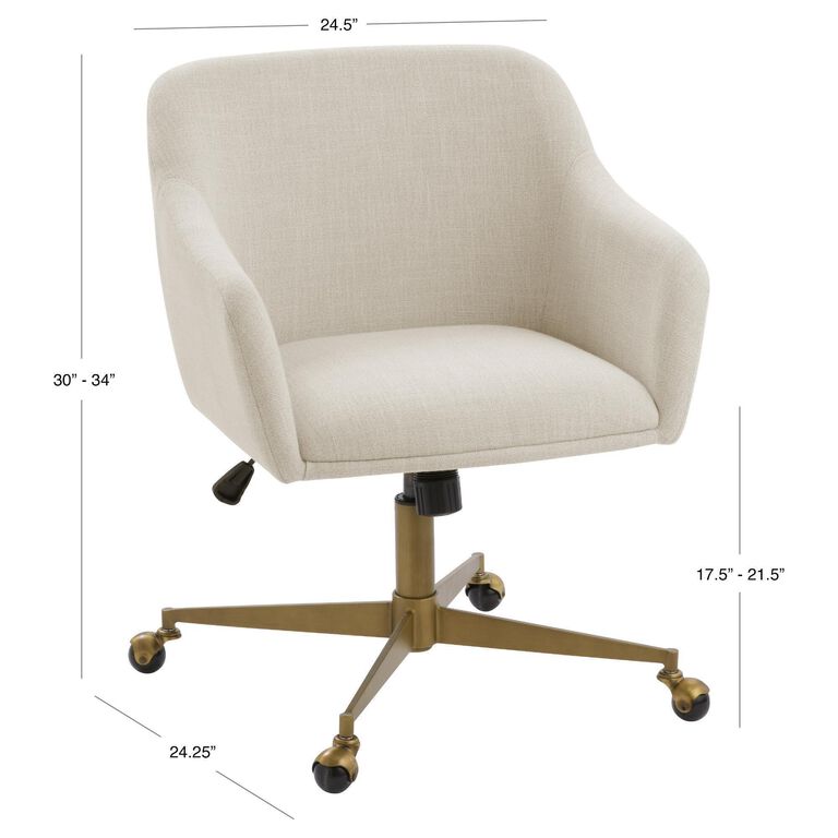 Zarek Mid Century Upholstered Office Chair - World Market