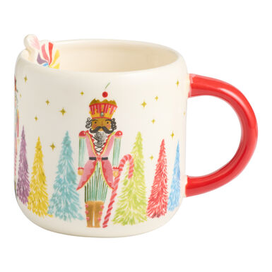 Multicolor Jingle Mingle Nutcracker Hand Painted Ceramic Mug Multicolor Jingle Mingle Nutcracker Hand Painted Ceramic Mug
