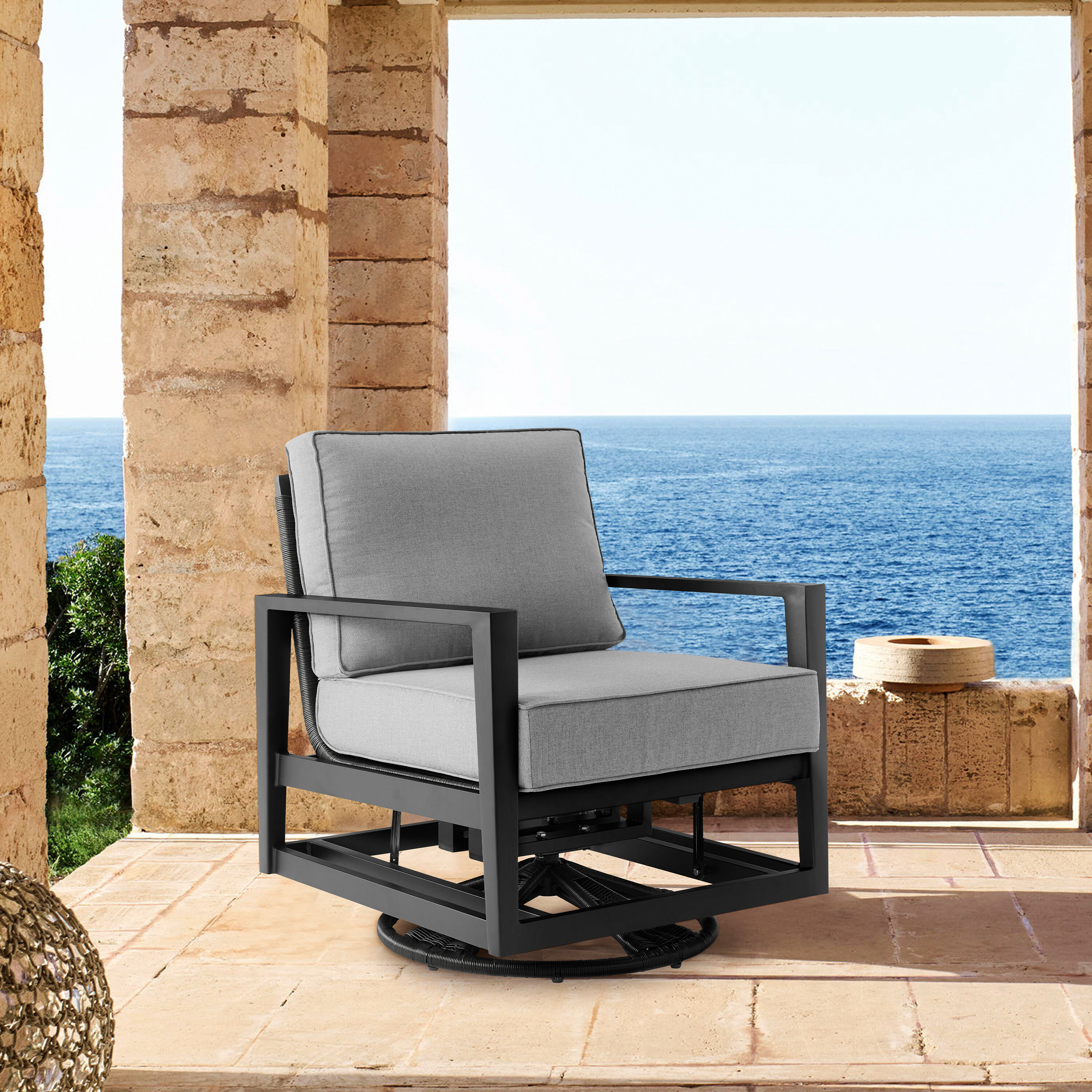 Metal outdoor swivel sale chairs