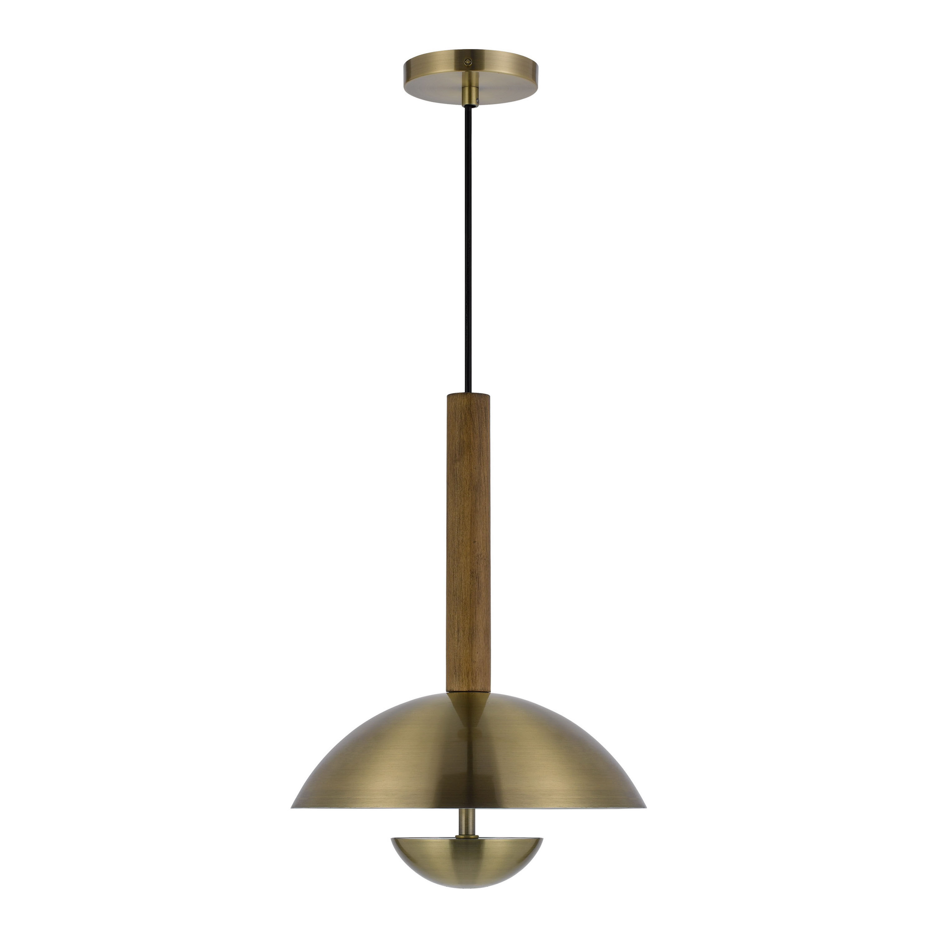 Wood and brass pendant light cheap