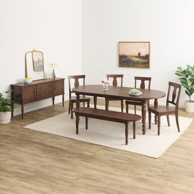 Woodbury Caramel Walnut Farmhouse Dining Collection Woodbury Caramel Walnut Farmhouse Dining Collection