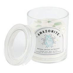 Amazonite Crystal Soy Wax Scented Candle
