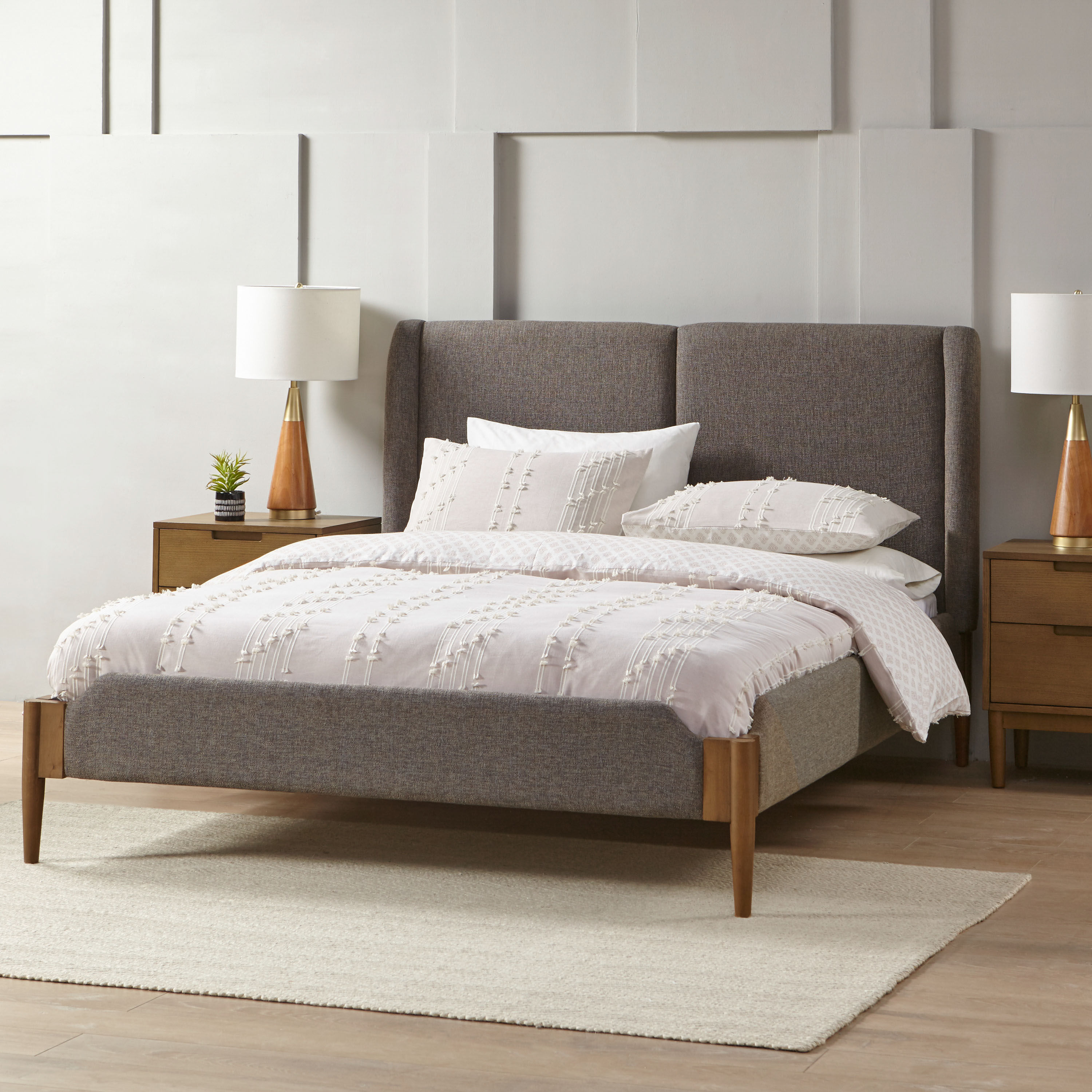 Wood wingback bed 2025