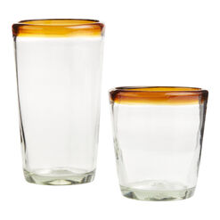 Carmelo Amber Recycled Bar Glass