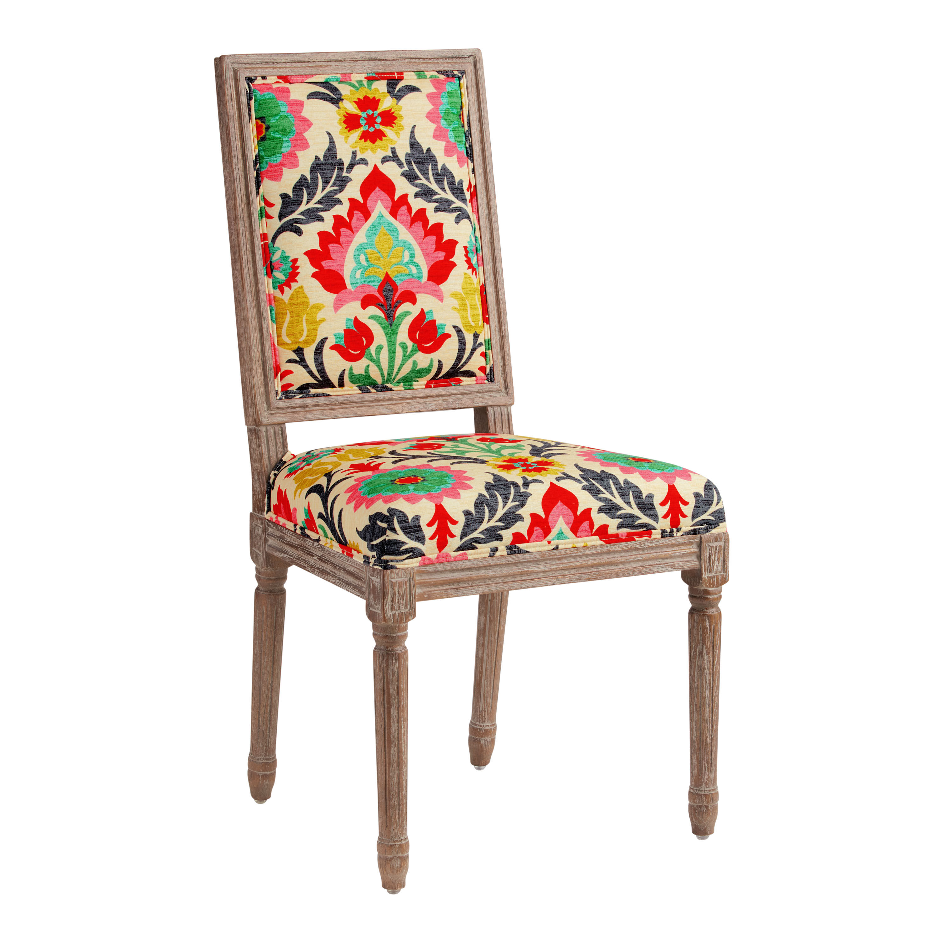 Floral upholstered dining chair sales