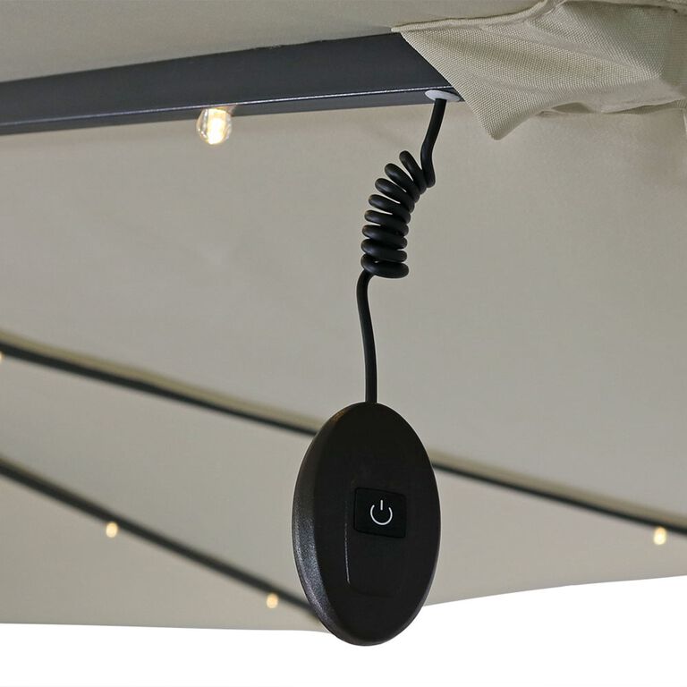 Cantilever Patio Umbrella with Solar LED Lights image number 4