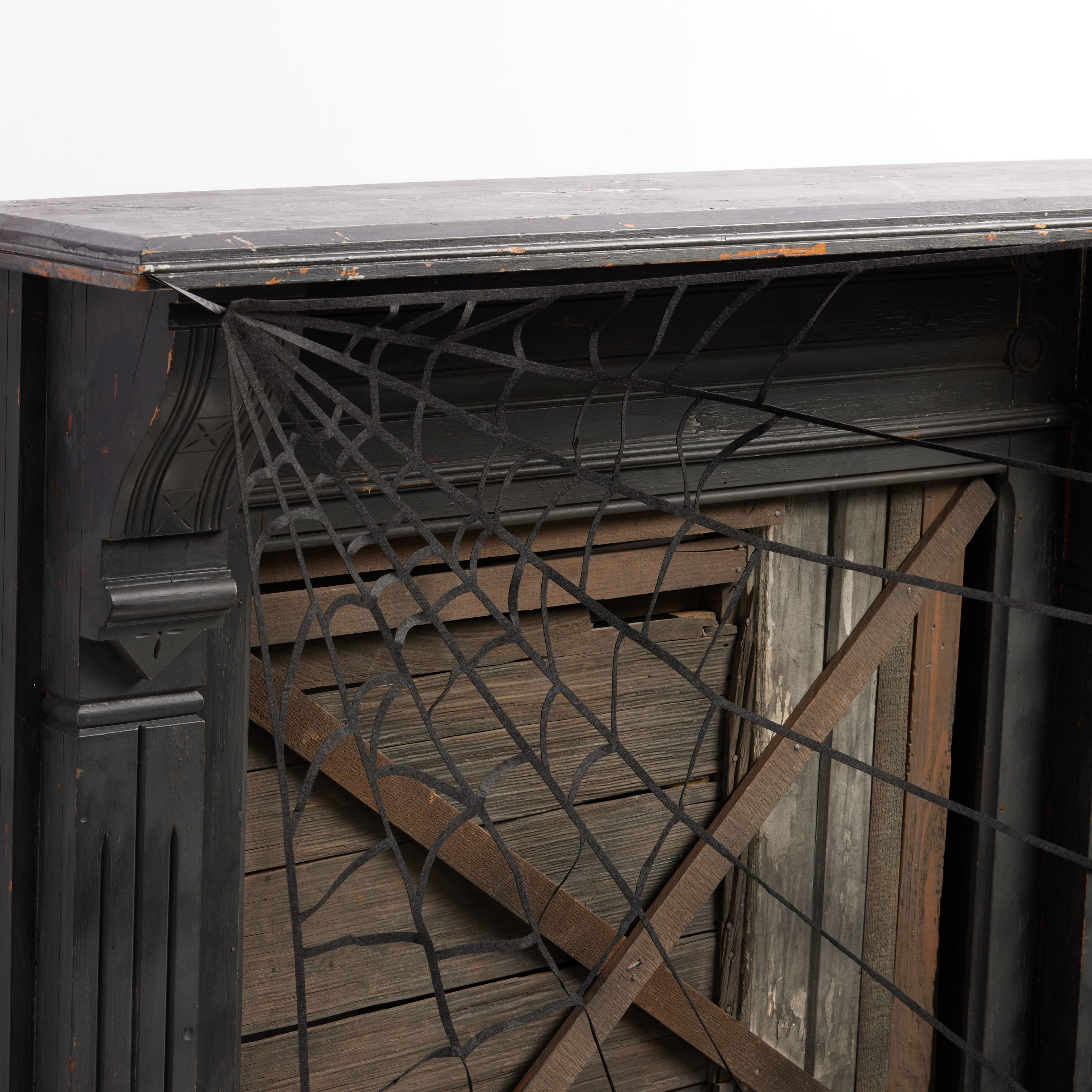 Black Spiderweb Corner Hanging Decor image number 0