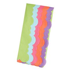 Neon Multicolor Scalloped Tissue Paper