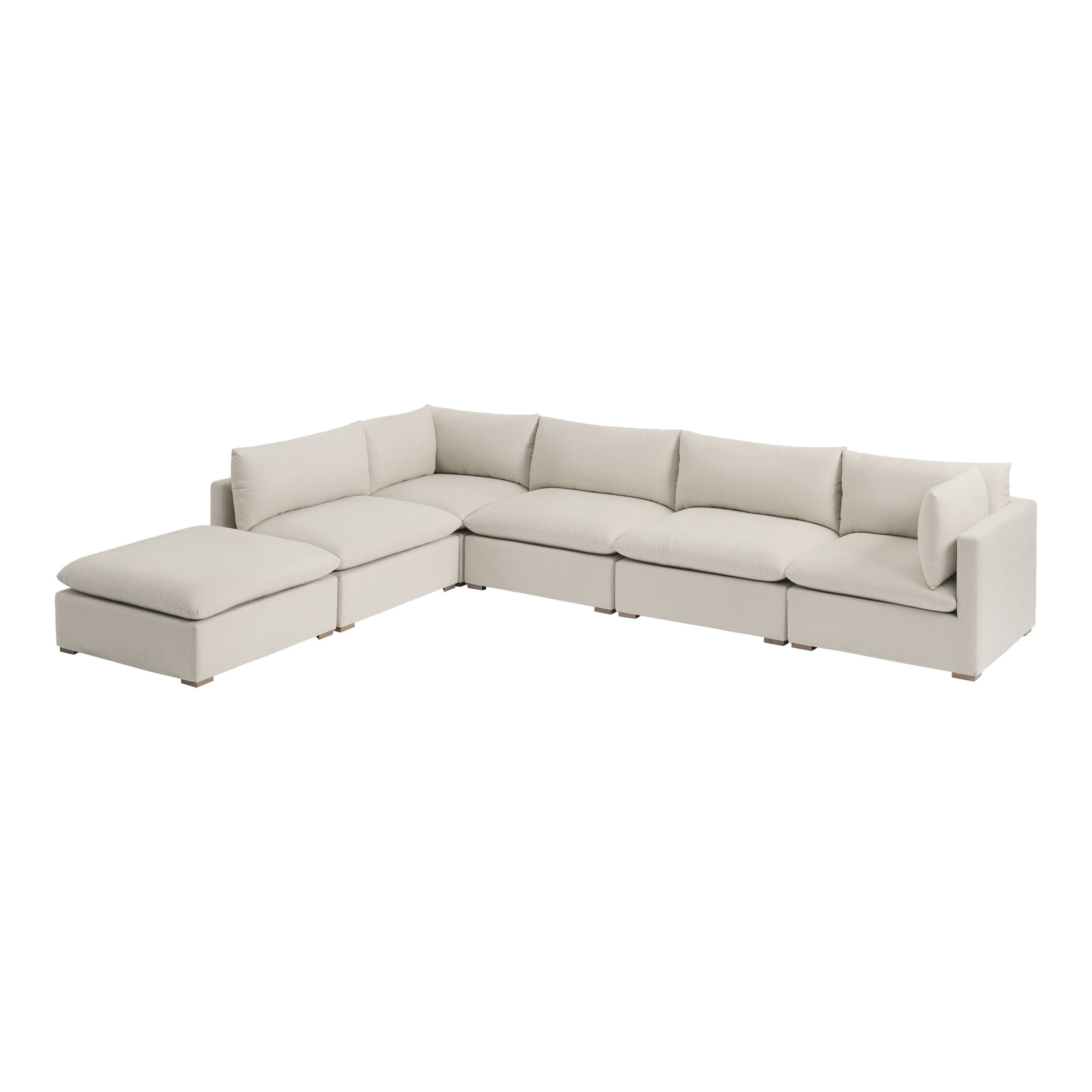 Weston Pillow Top 6 Piece Long L Modular Sectional Sofa image number 1