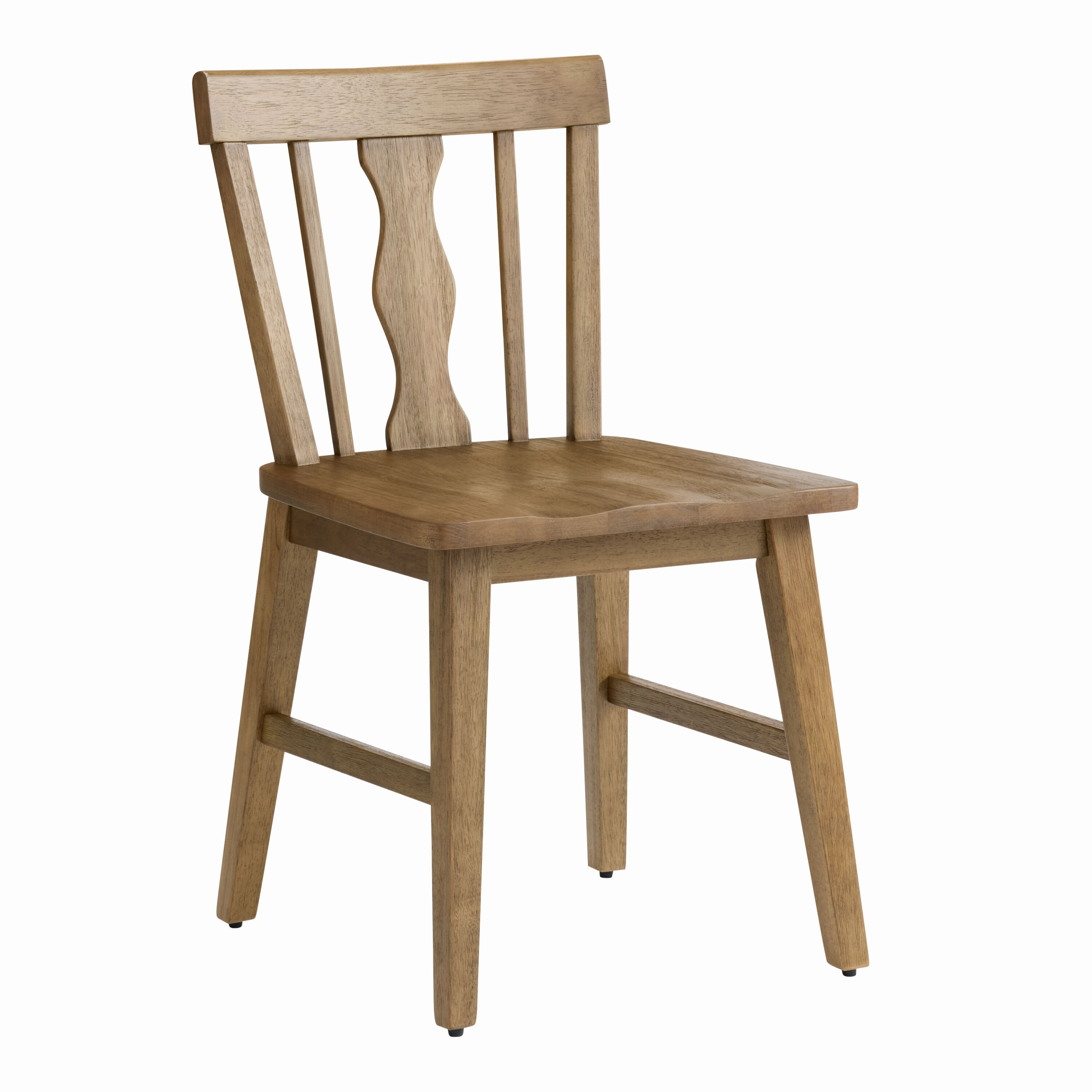 Bellamy Wood Wavy Splat Back Farmhouse Dining Chair Set of 2