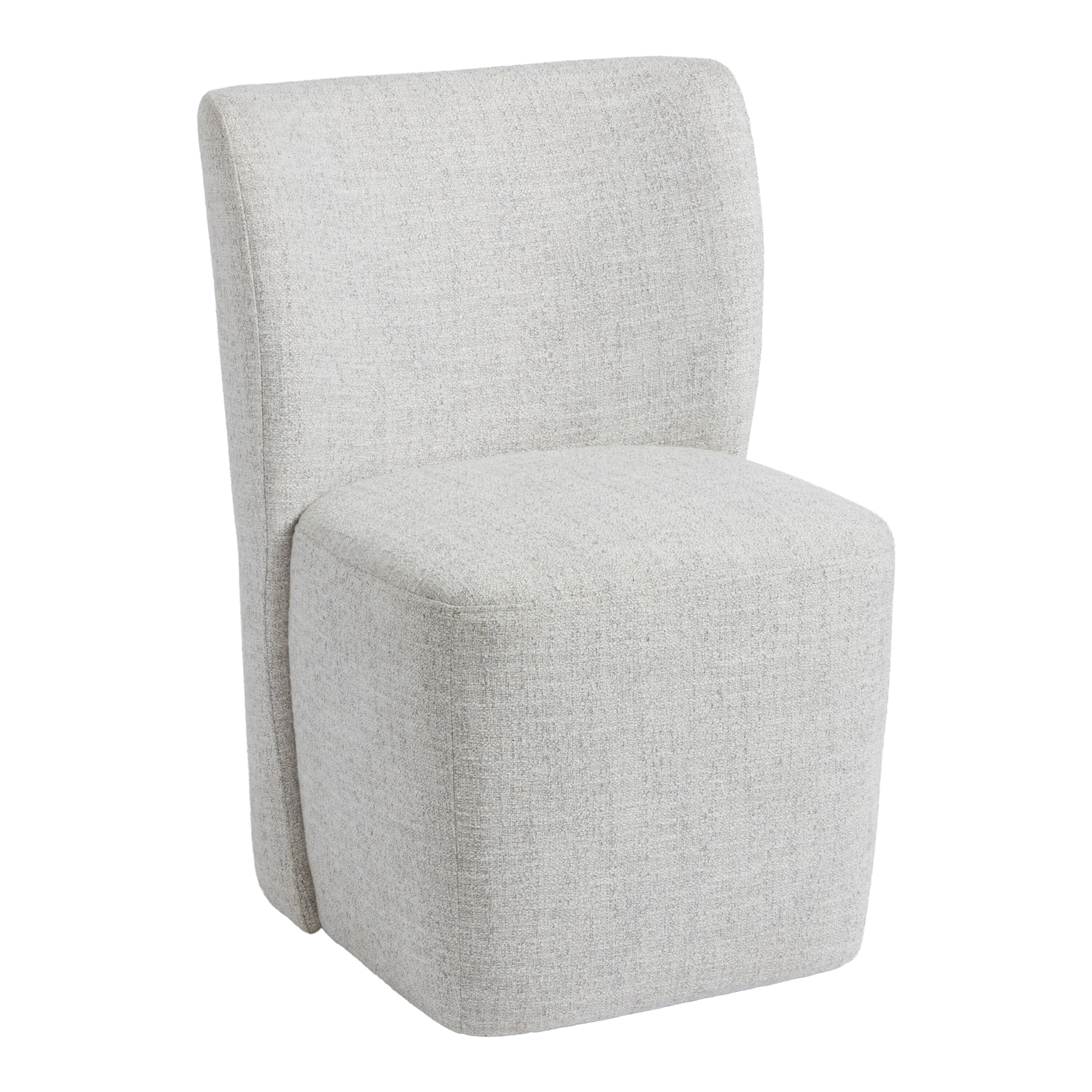 Saxon Upholstered Rolling Dining Chair