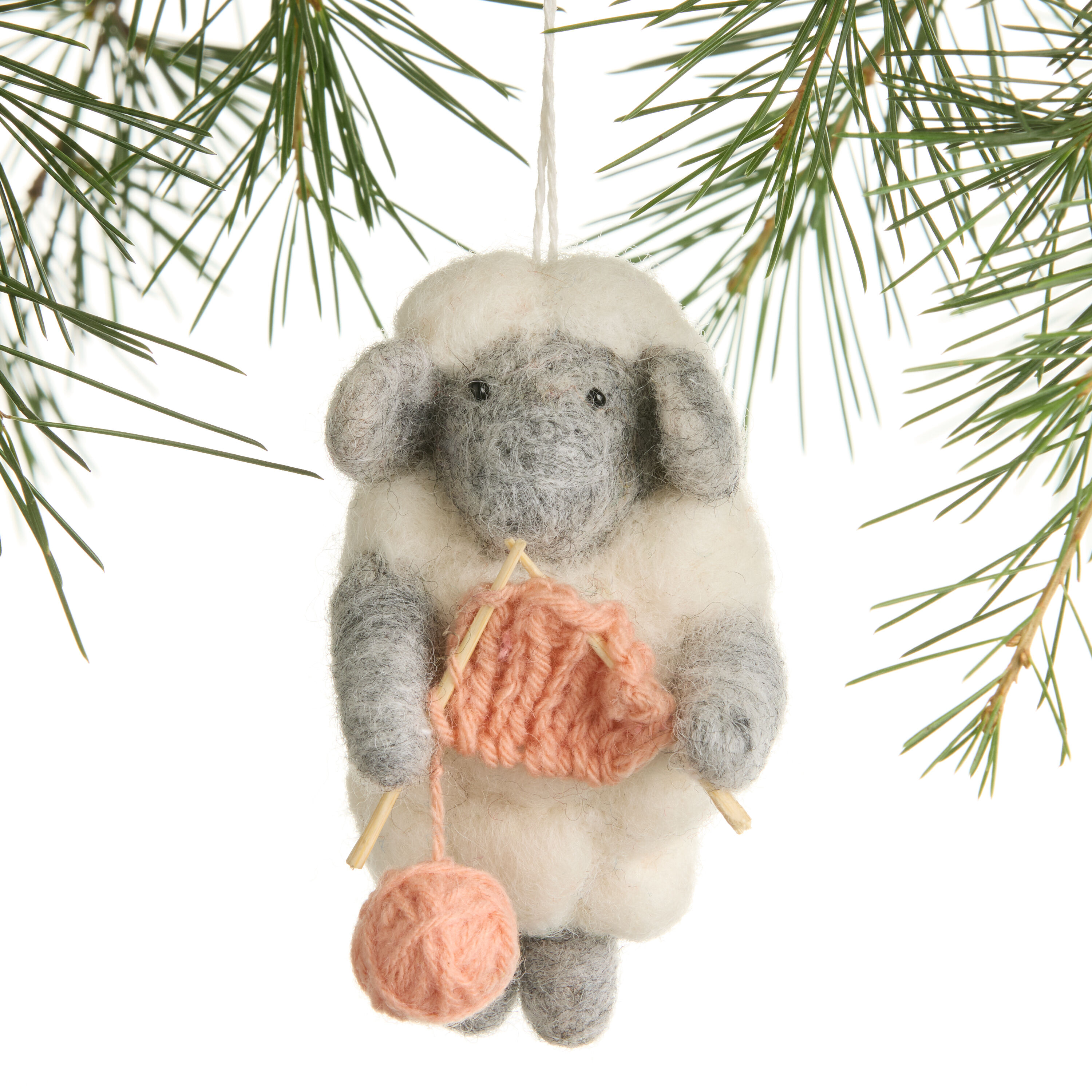 Wool Knitting Sheep Ornament image number 0